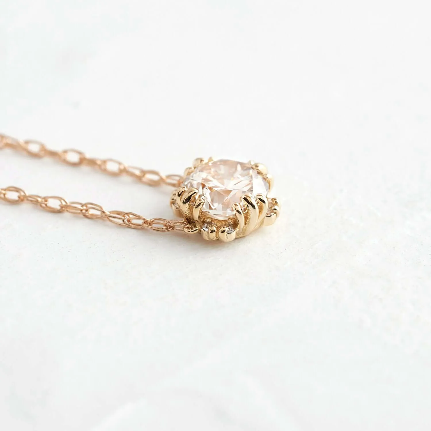 Threaded Necklace with Halo