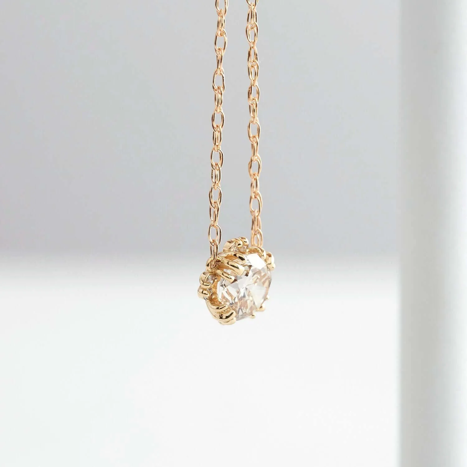 Threaded Necklace with Halo