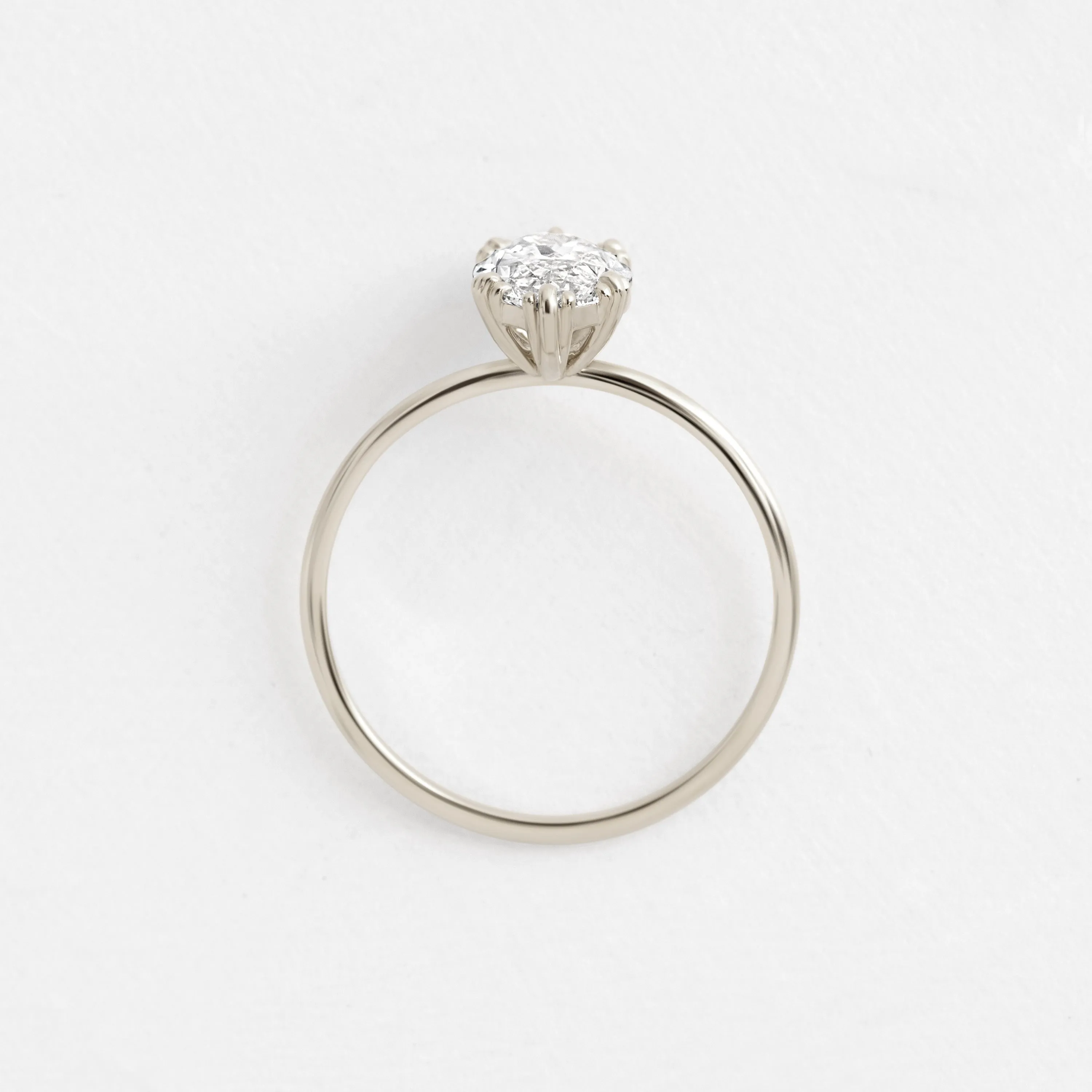 Threaded Ring, Marquise Cut