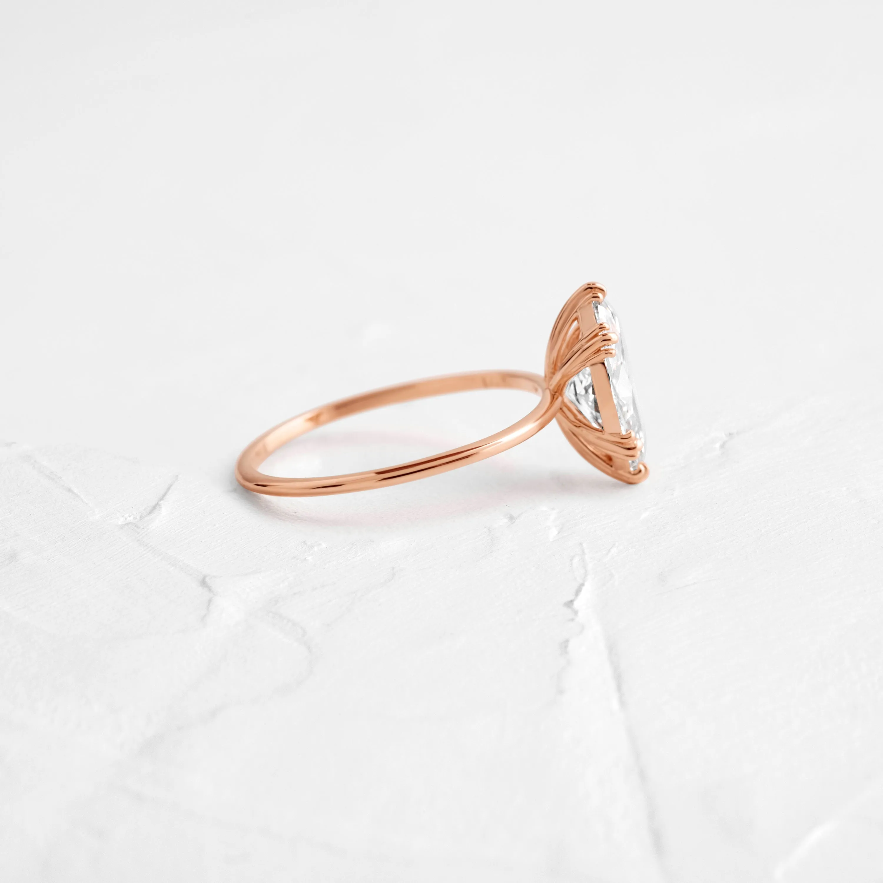 Threaded Ring, Marquise Cut