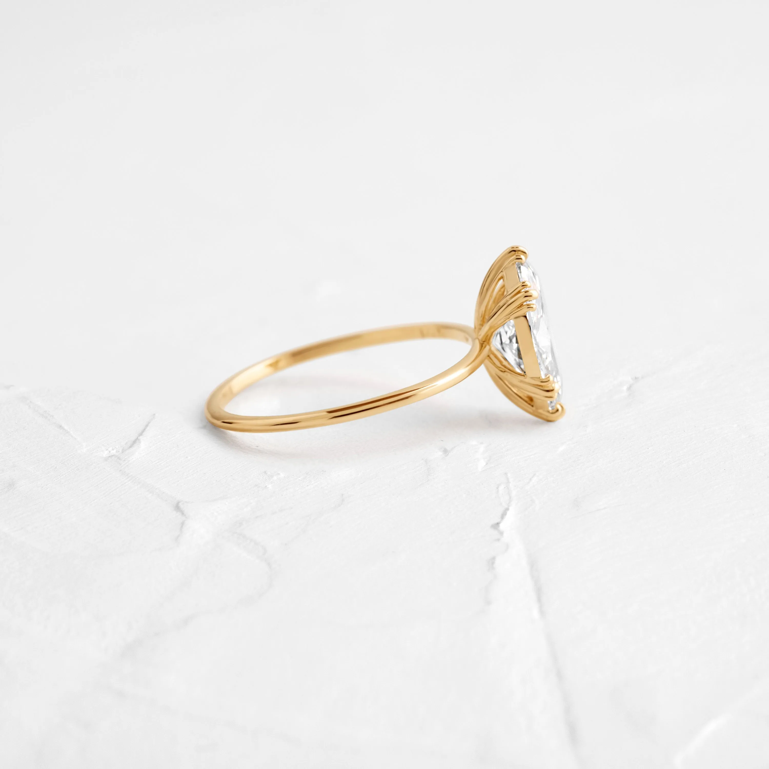 Threaded Ring, Marquise Cut