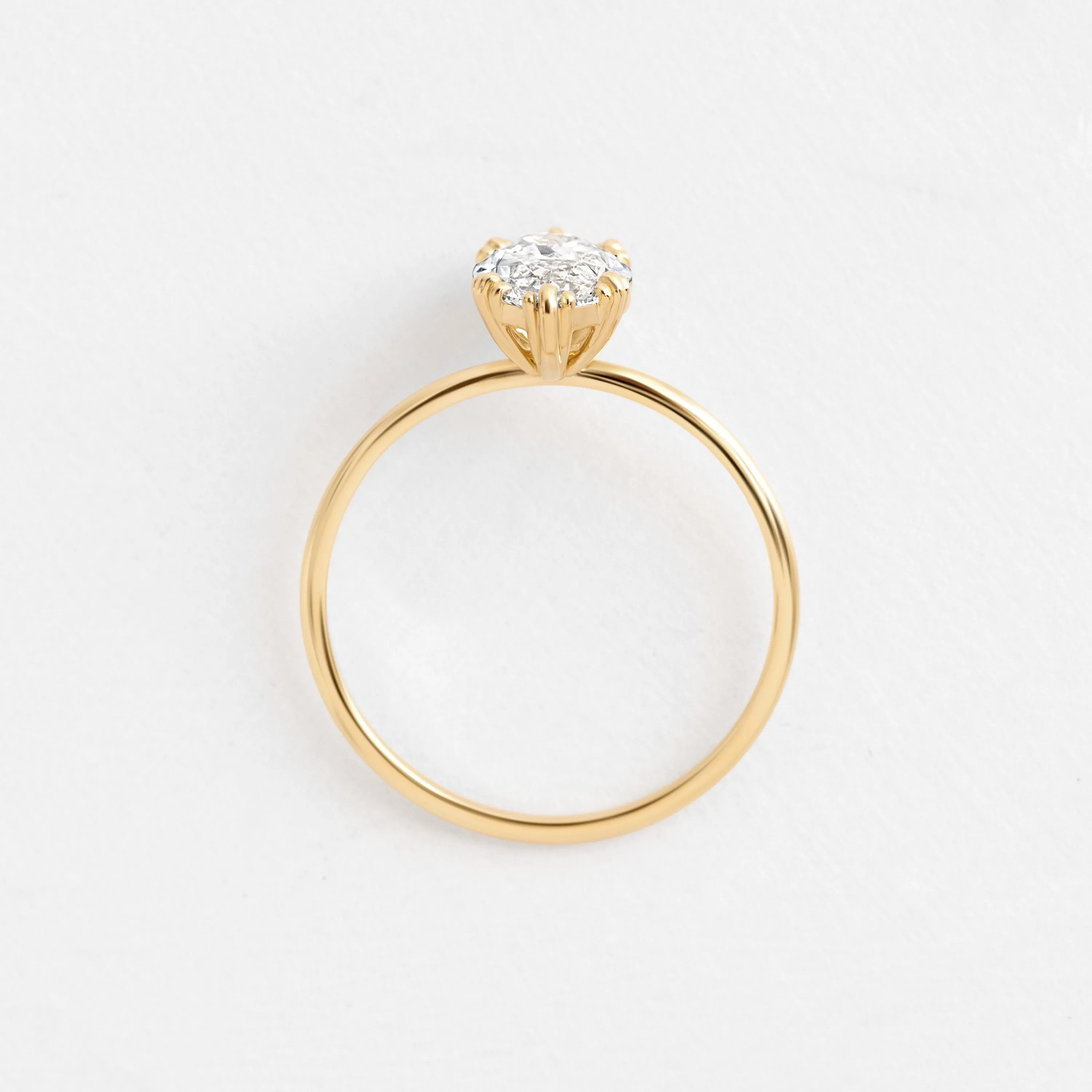 Threaded Ring, Marquise Cut