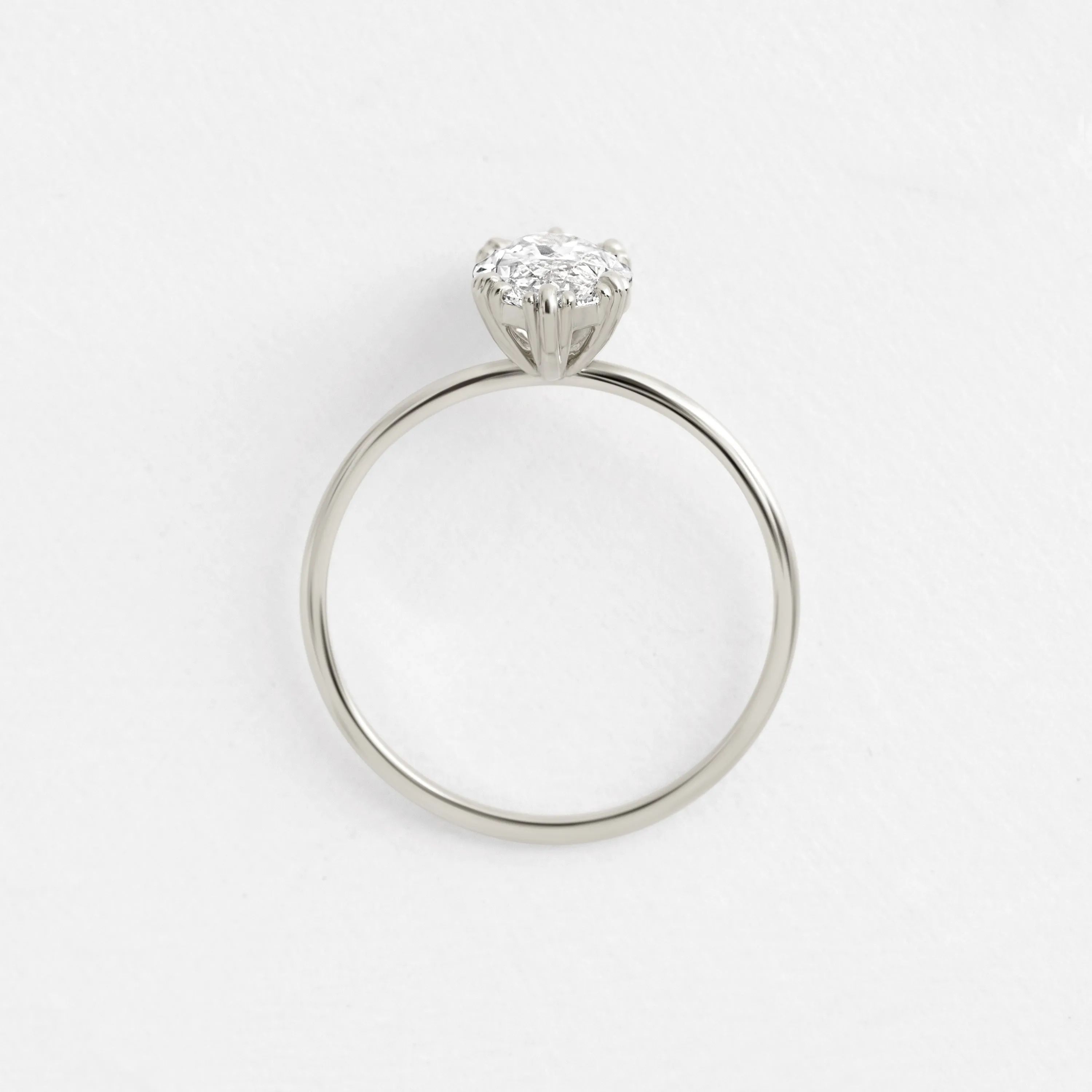 Threaded Ring, Marquise Cut
