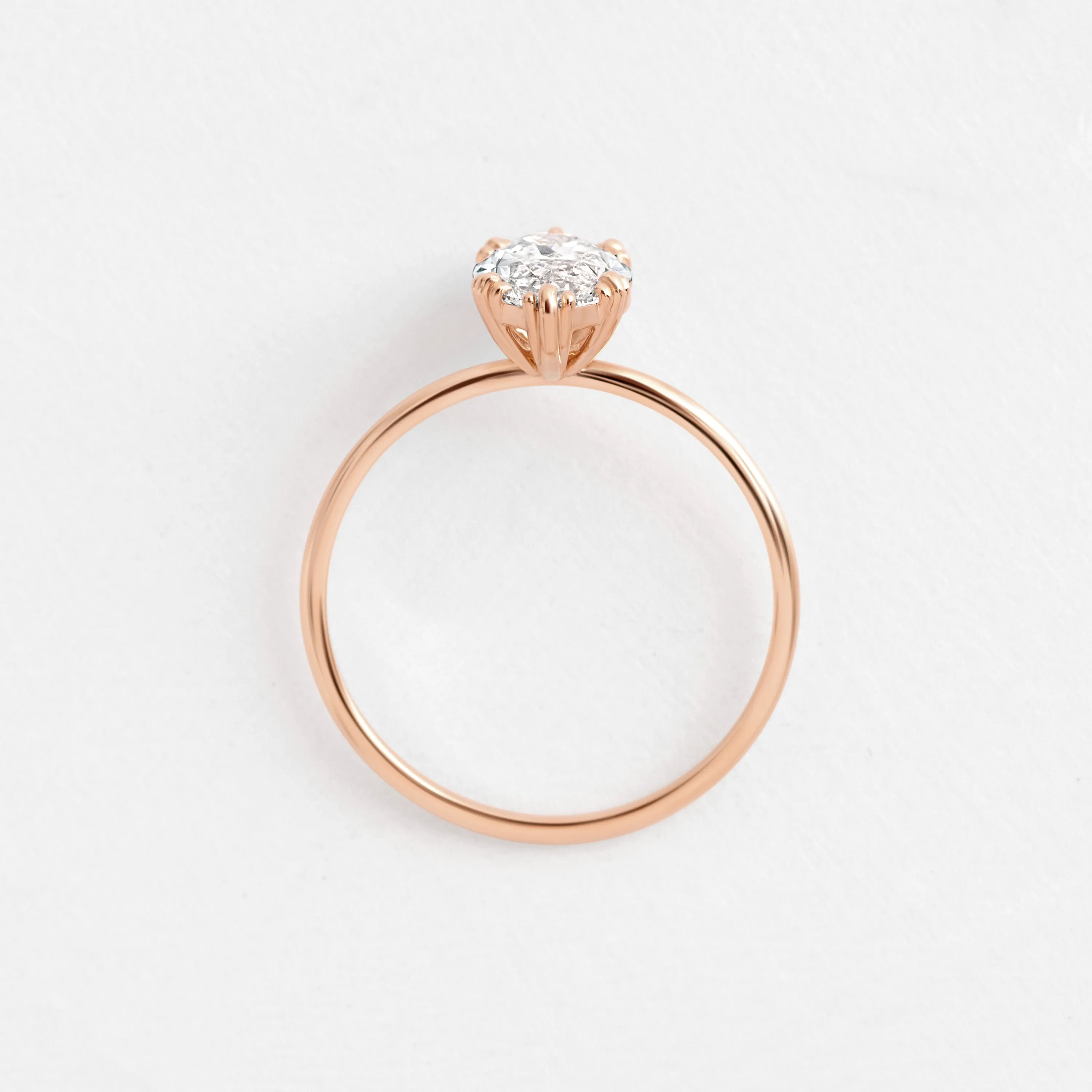 Threaded Ring, Marquise Cut