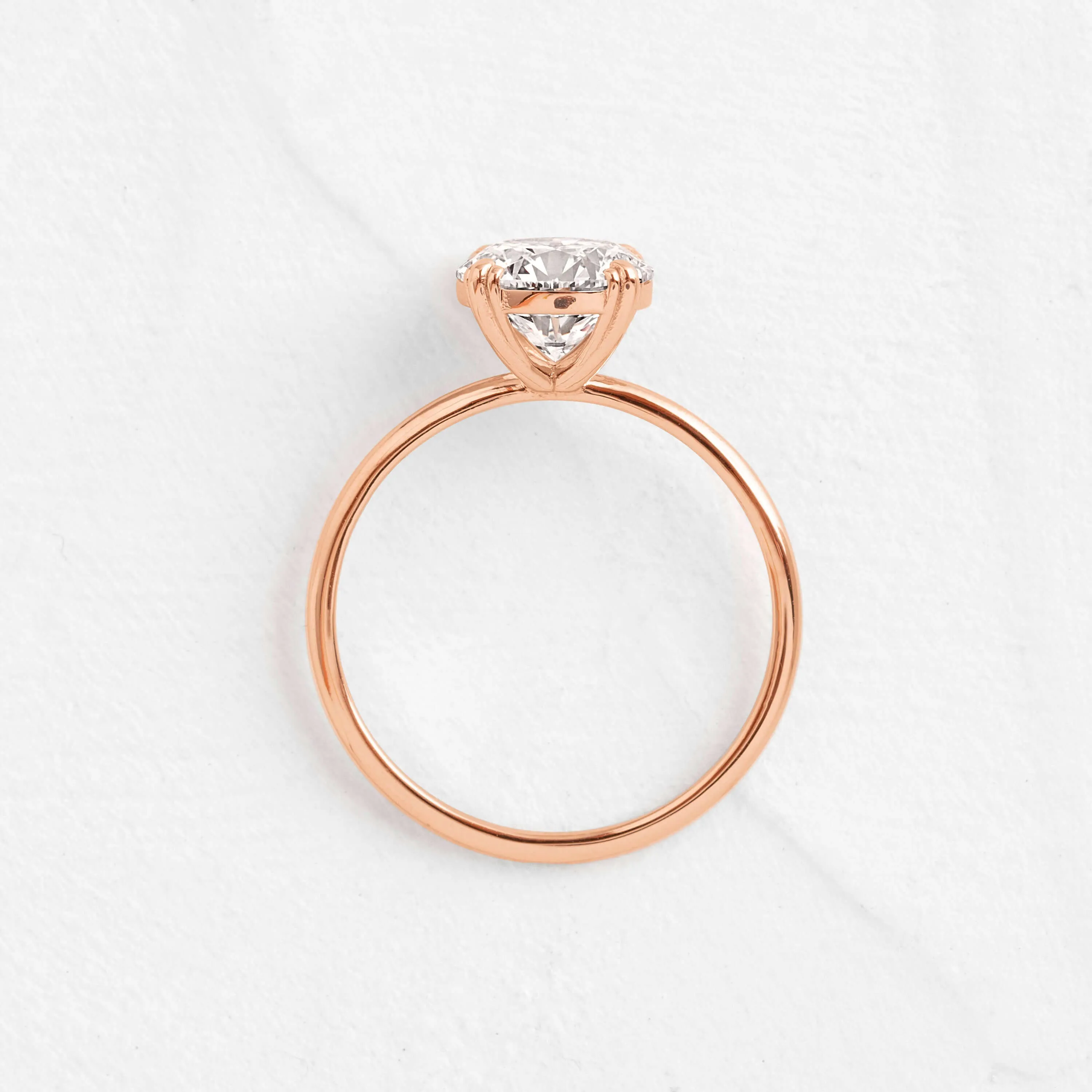Threaded Ring, Round Cut