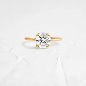 Threaded Ring, Round Cut