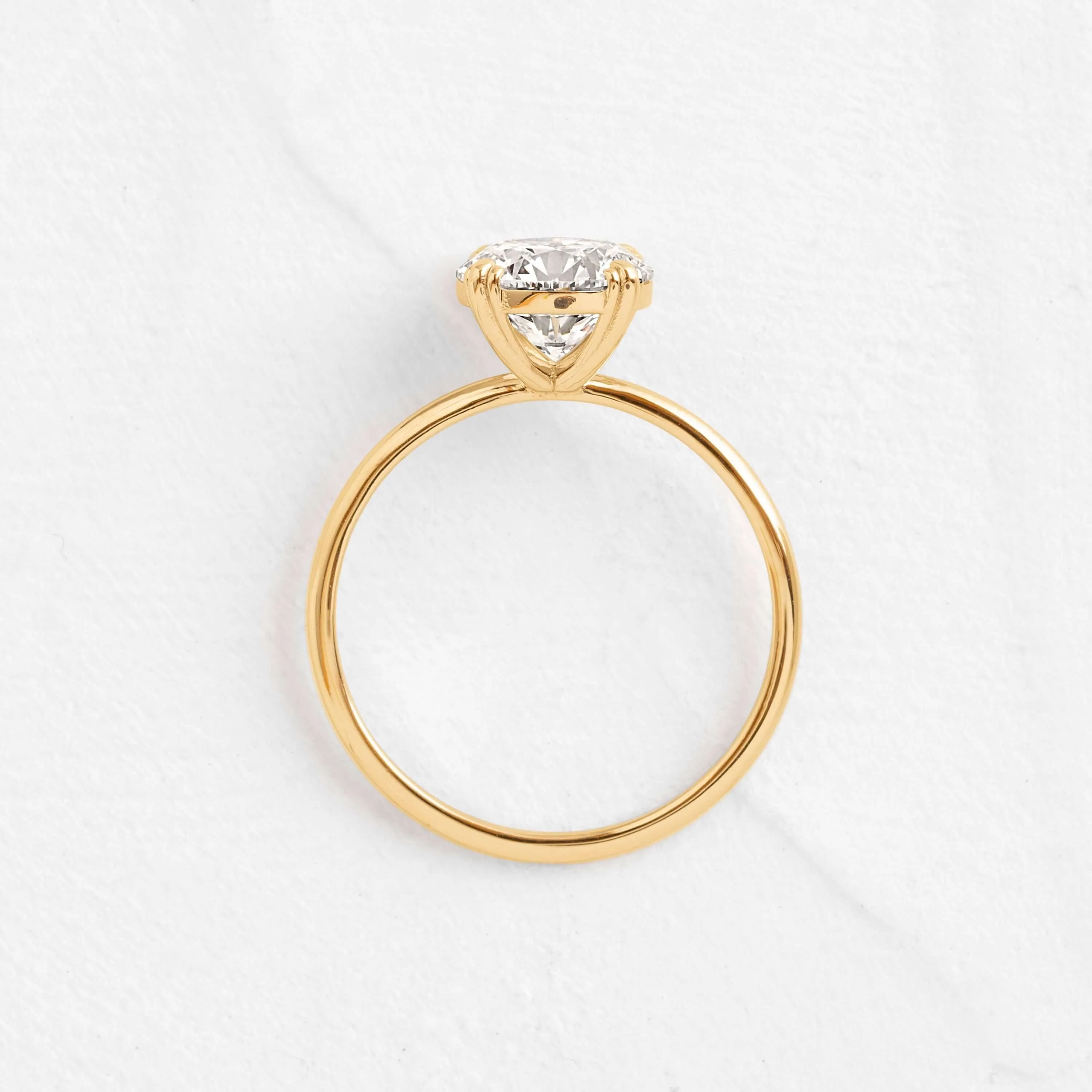 Threaded Ring, Round Cut