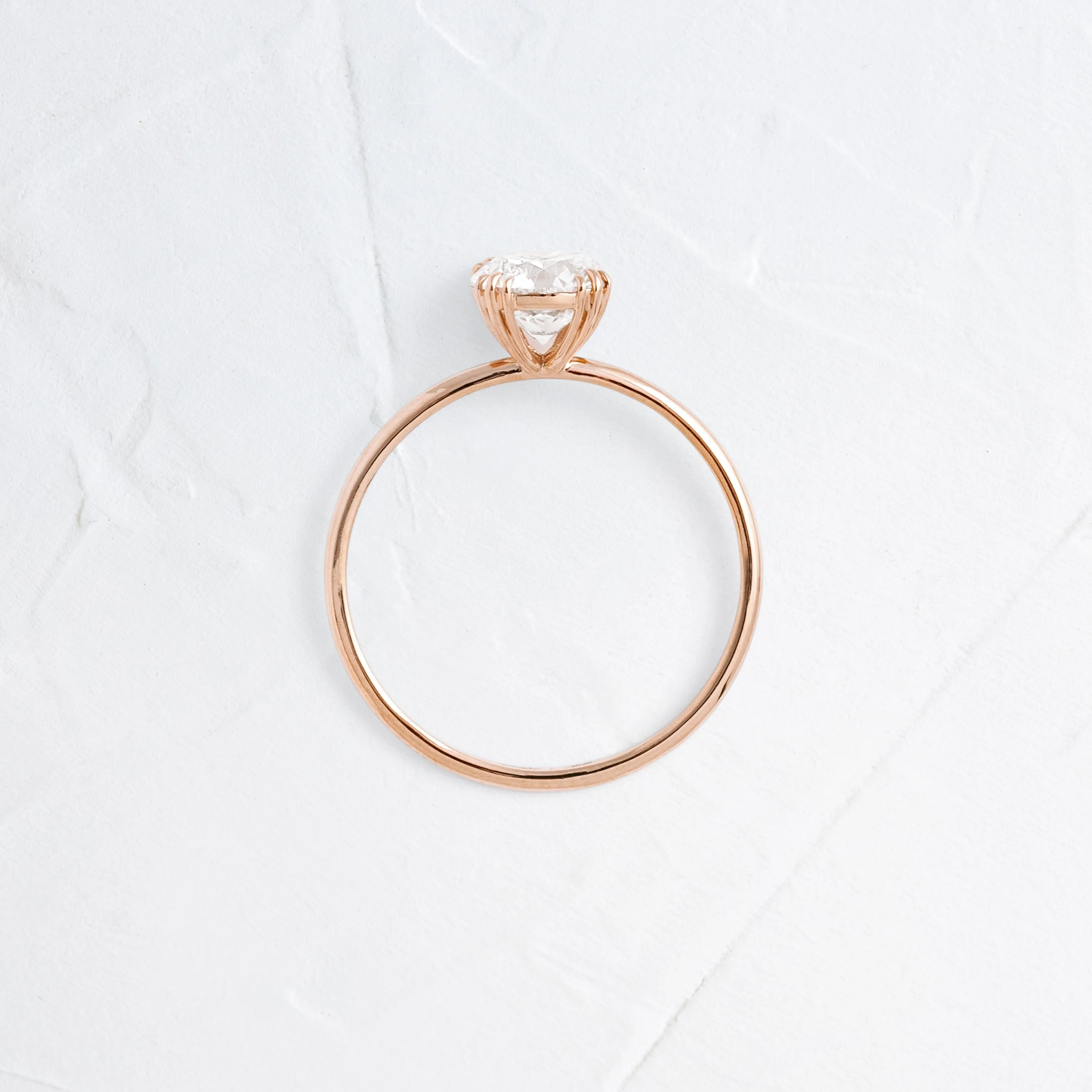 Threaded Ring, Round Cut