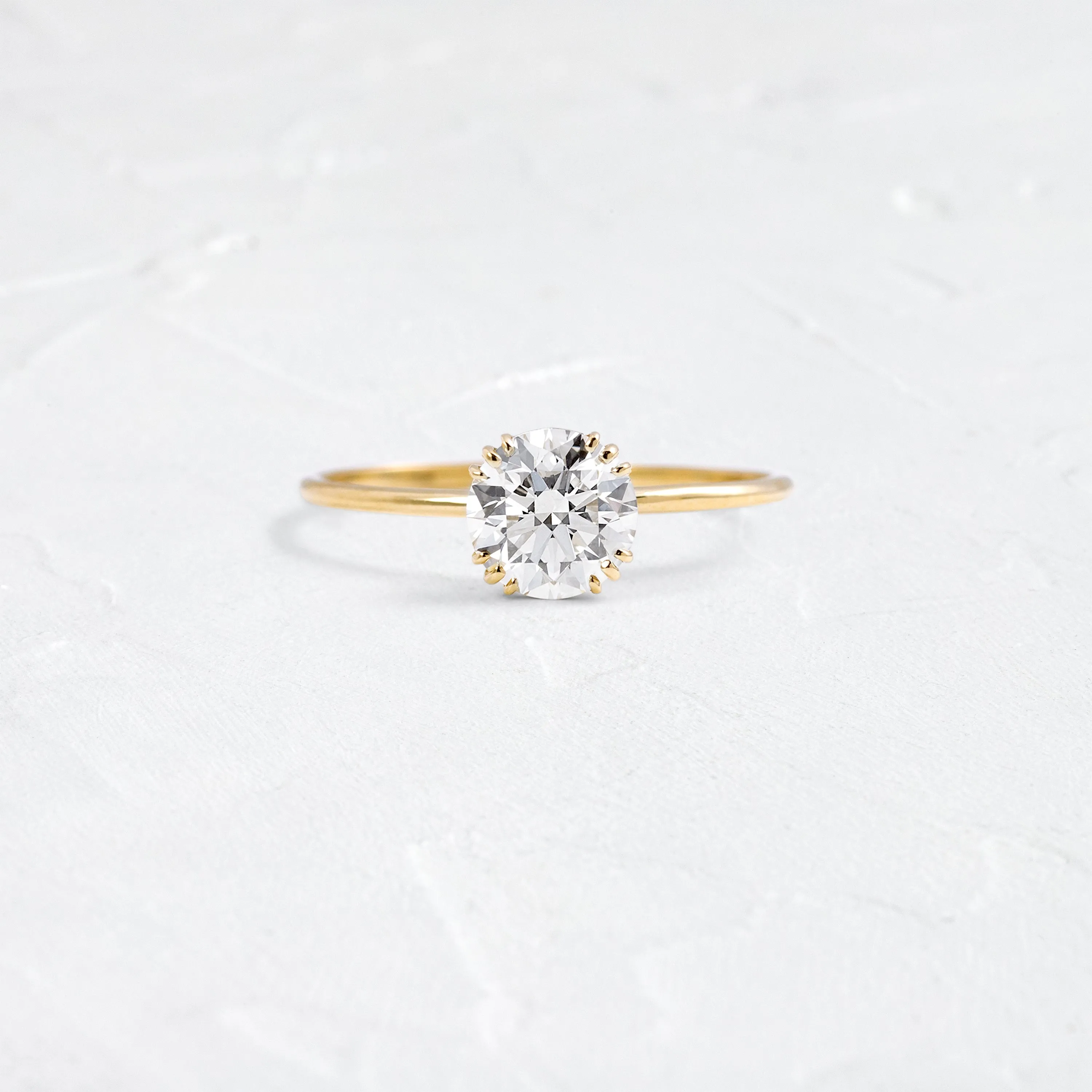 Threaded Ring, Round Cut