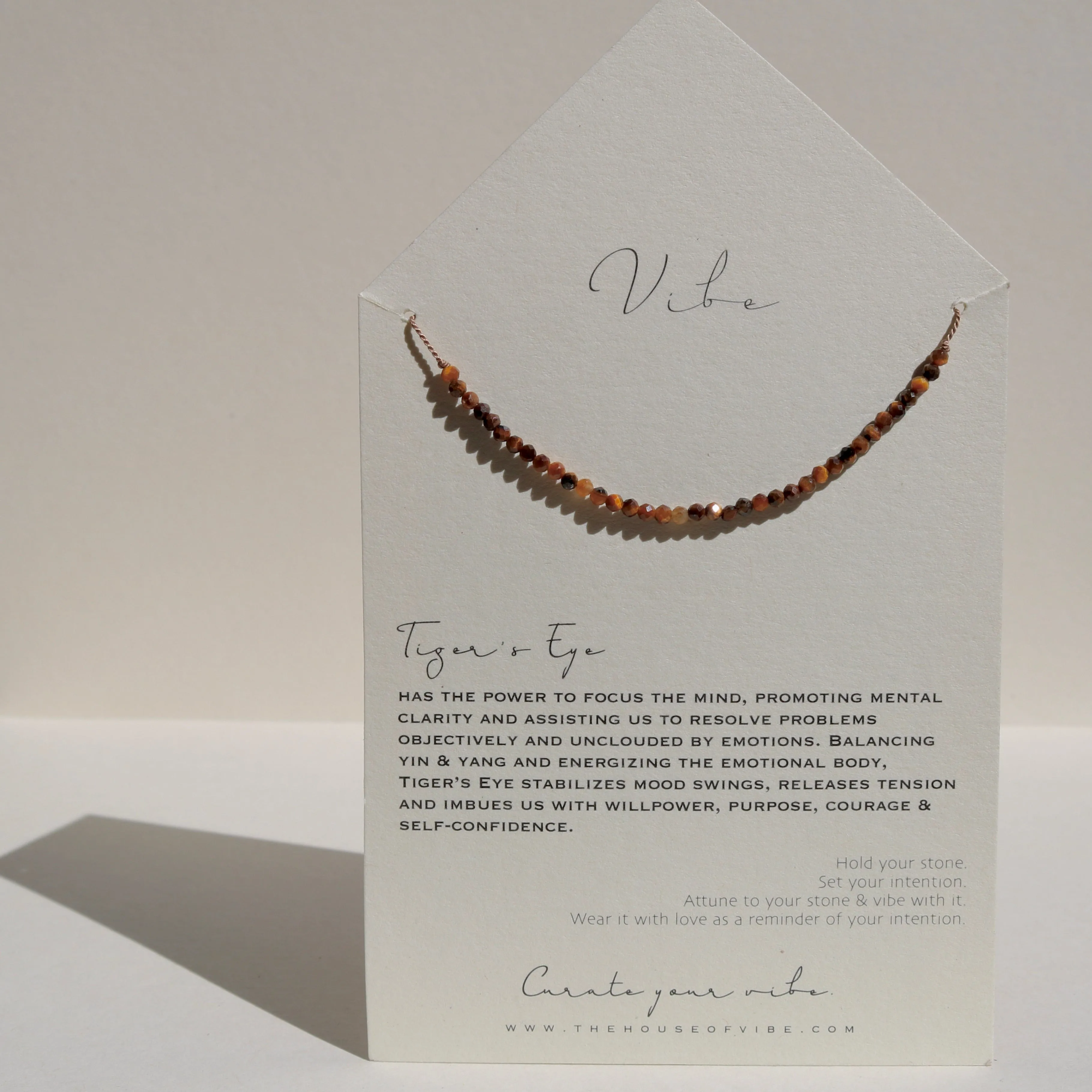 TIGER'S EYE BEADED NECKLACE