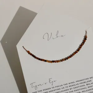 TIGER'S EYE BEADED NECKLACE