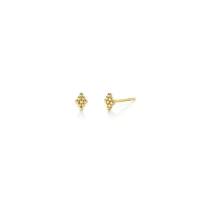 Tiny Beaded Diamond Shaped Studs