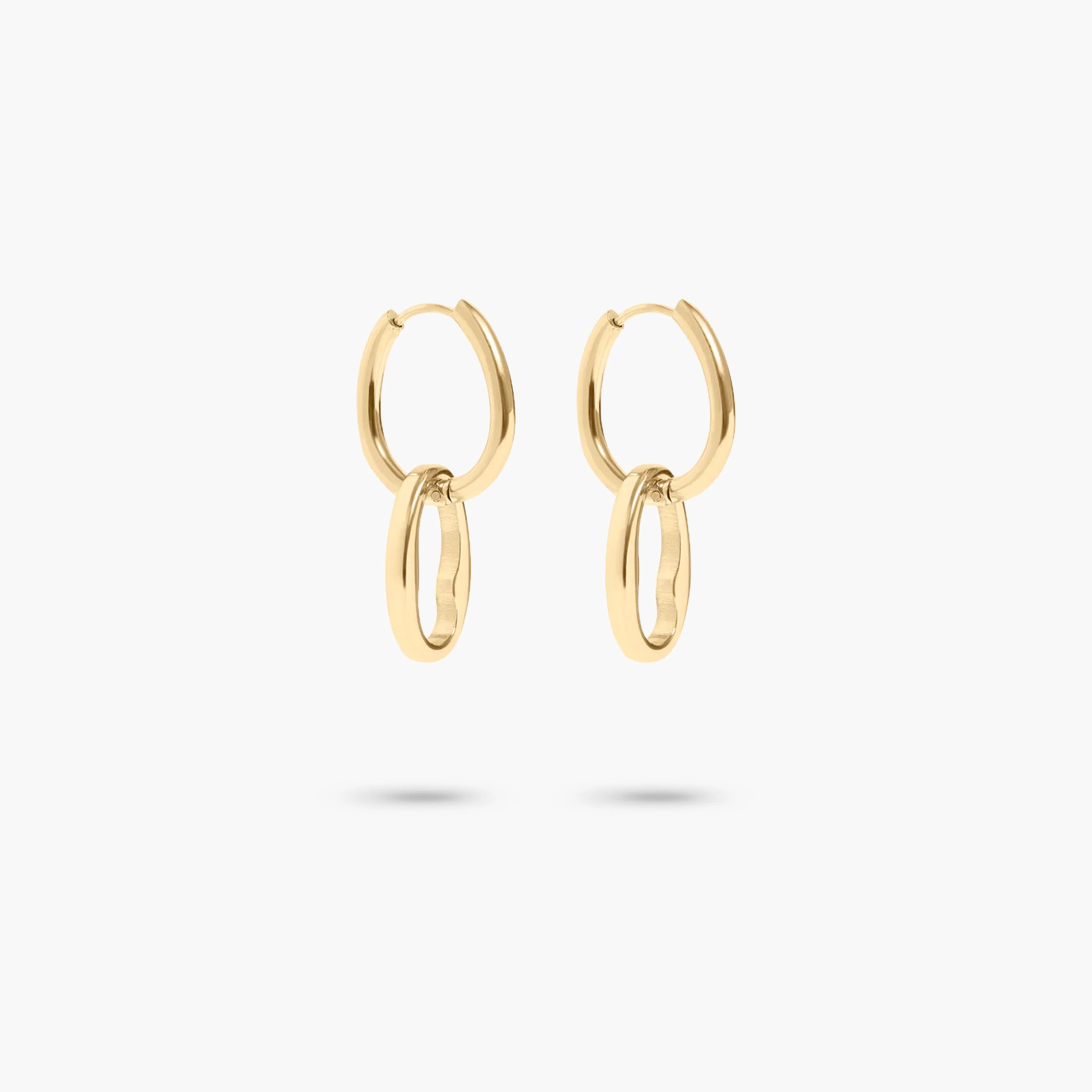 Titanium Dangle Hoop Earrings