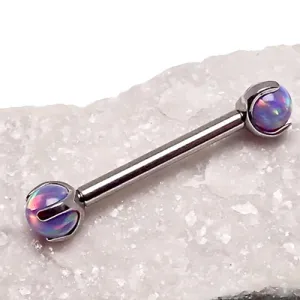 Titanium Multi Lavender 4mm opal Barbell