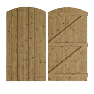 Topsham Curved Featheredge Side Gate (0.9m High)