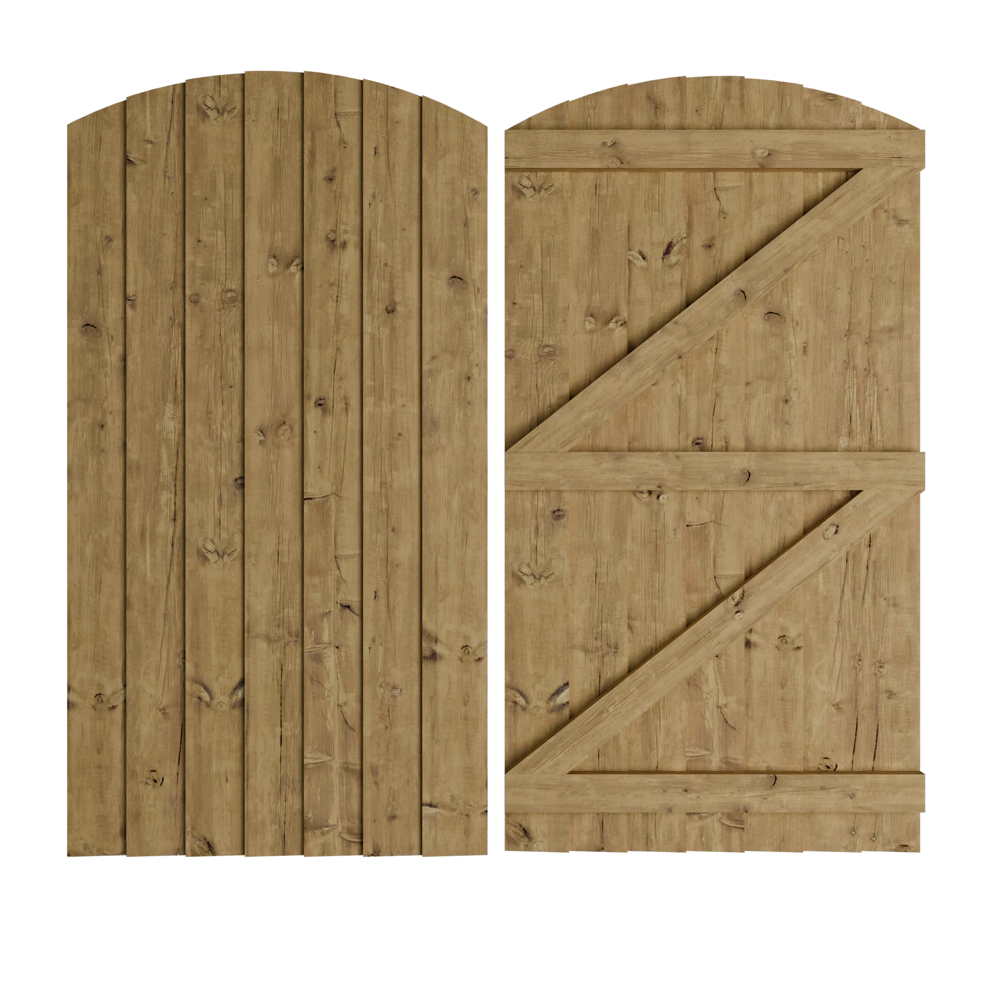 Topsham Curved Featheredge Side Gate (0.9m High)