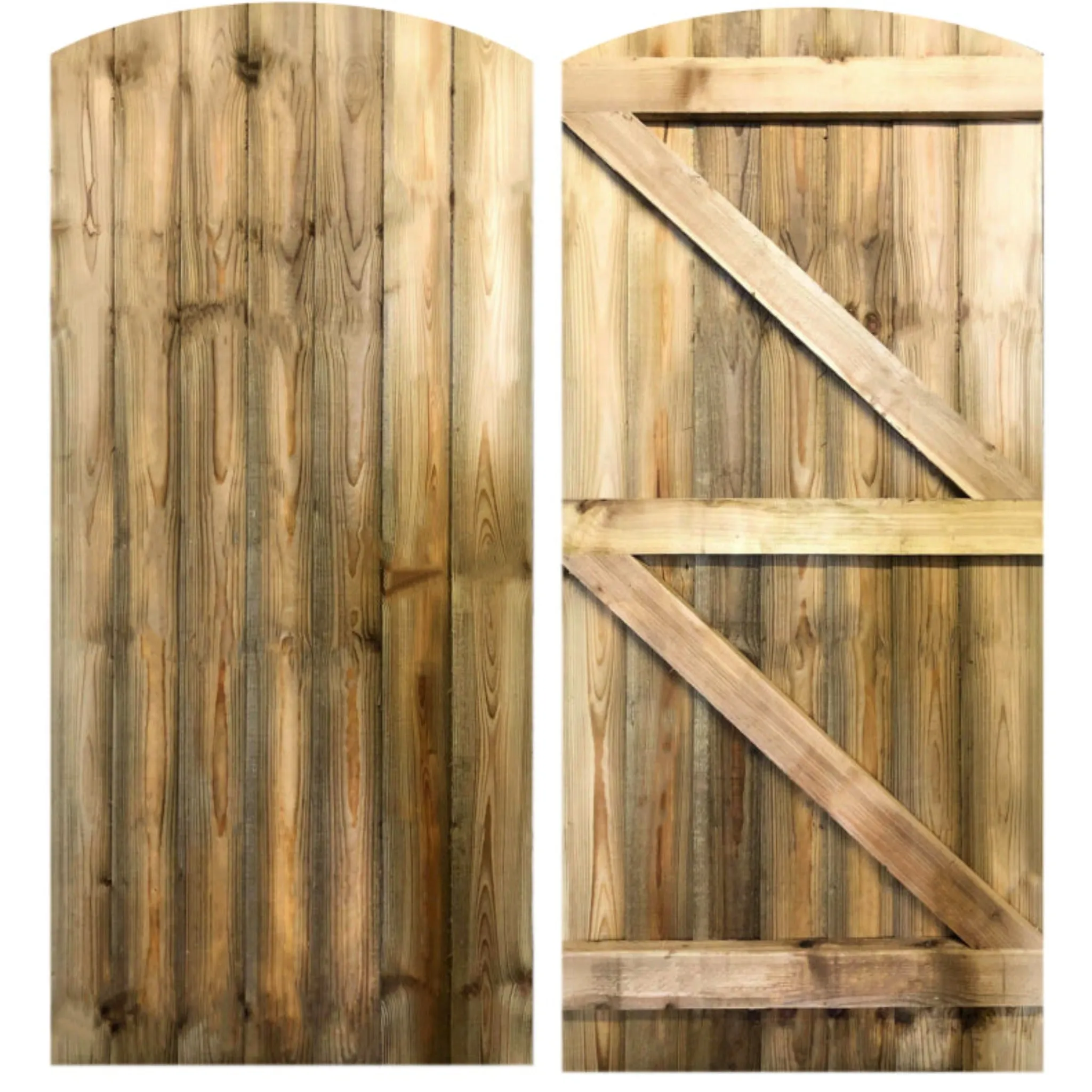Topsham Curved Featheredge Side Gate (1.5m High)