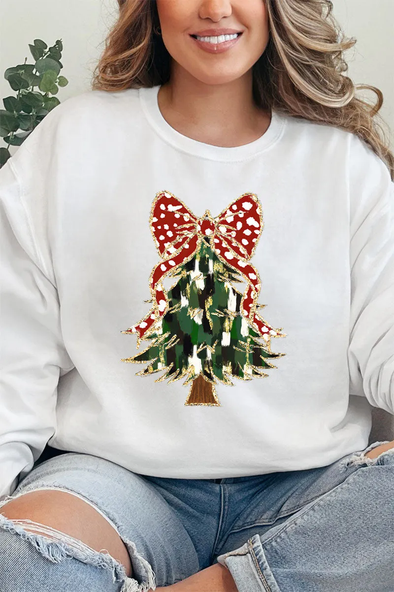 Traditional Glitzy Christmas Tree Unisex NuBlend Crew Sweatshirt