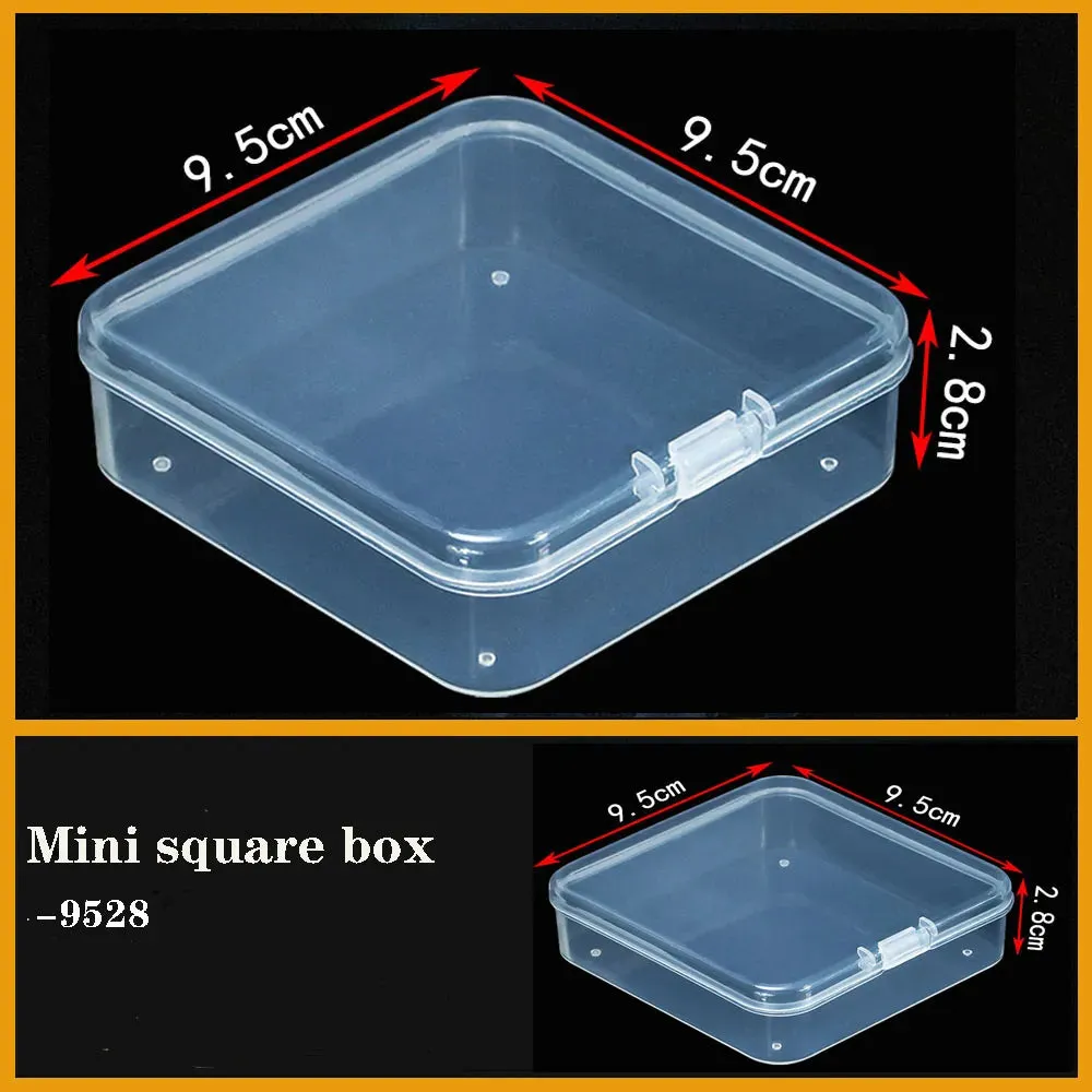 Transparent Plastic storage box Screw fishing tablets craft Compartment Case