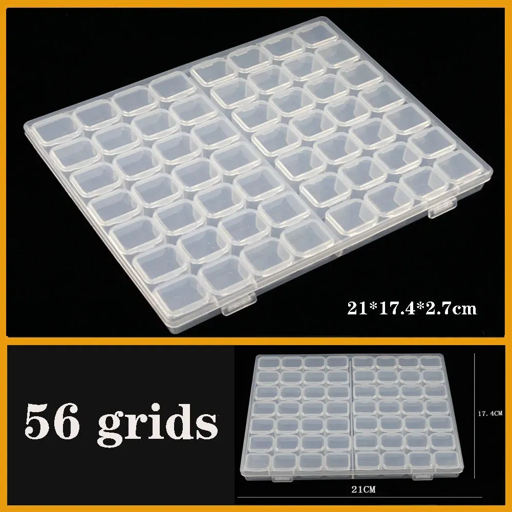 Transparent Plastic storage box Screw fishing tablets craft Compartment Case