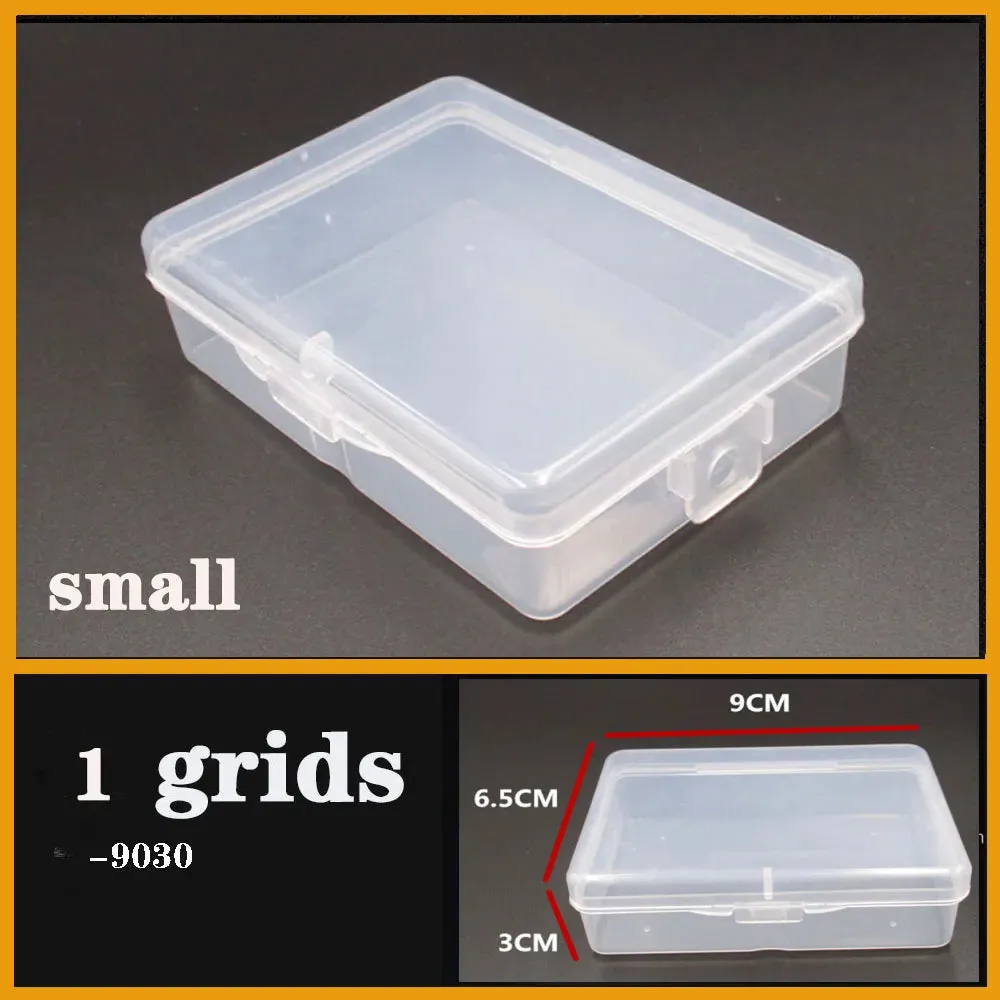 Transparent Plastic storage box Screw fishing tablets craft Compartment Case