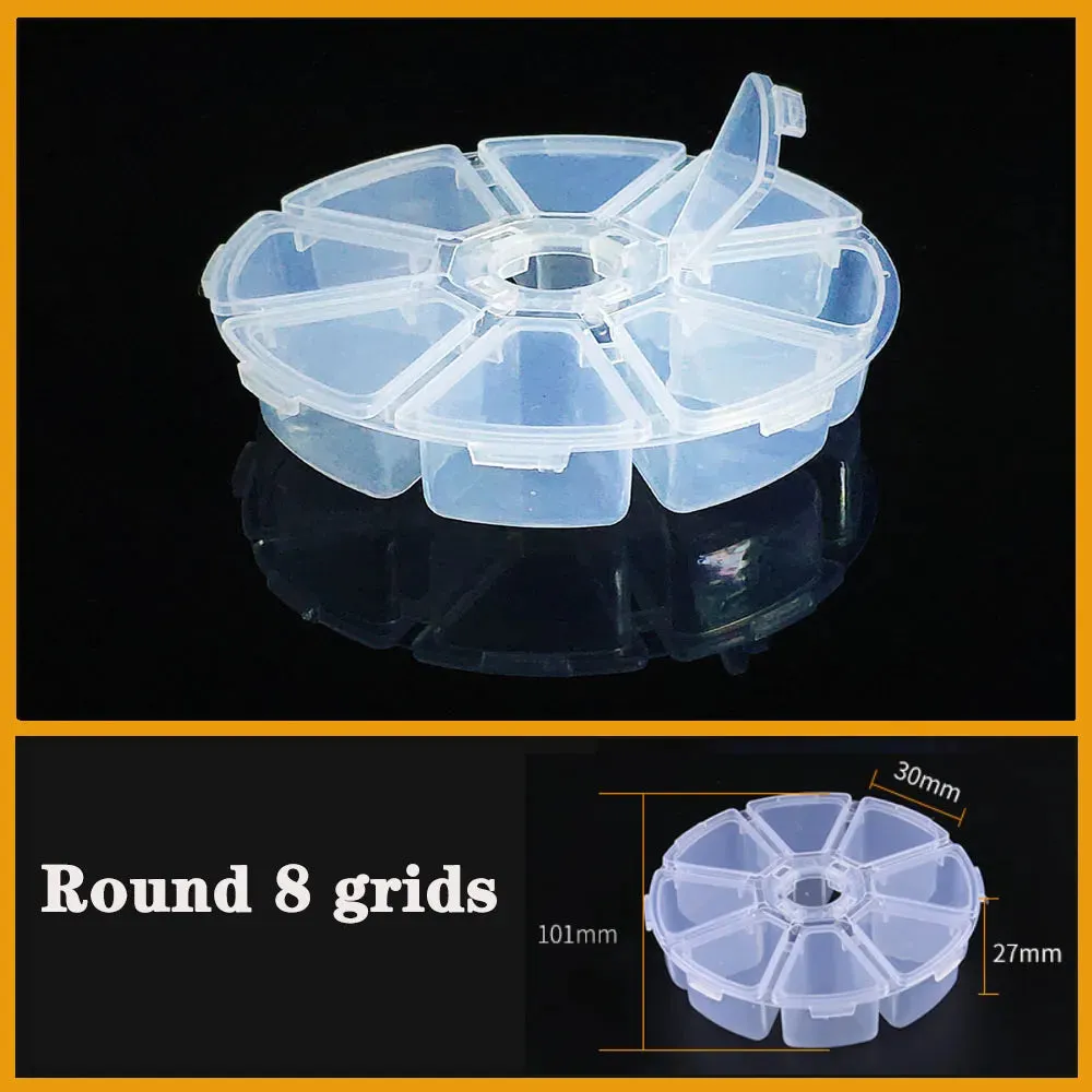 Transparent Plastic storage box Screw fishing tablets craft Compartment Case