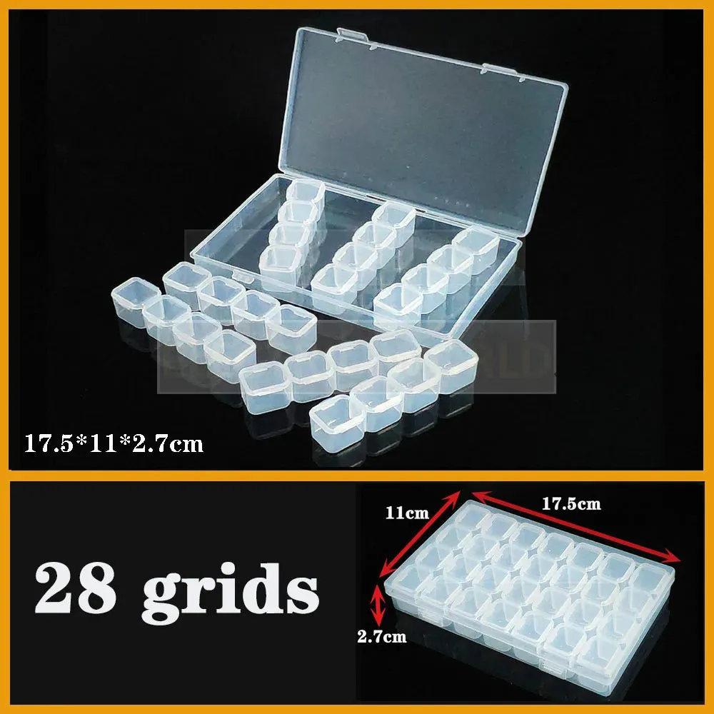 Transparent Plastic storage box Screw fishing tablets craft Compartment Case