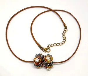 Trois Fleurs Beaded Bead Necklace (special order - sold out)