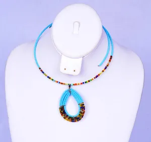 Turquoise Multicolor Beaded Necklace