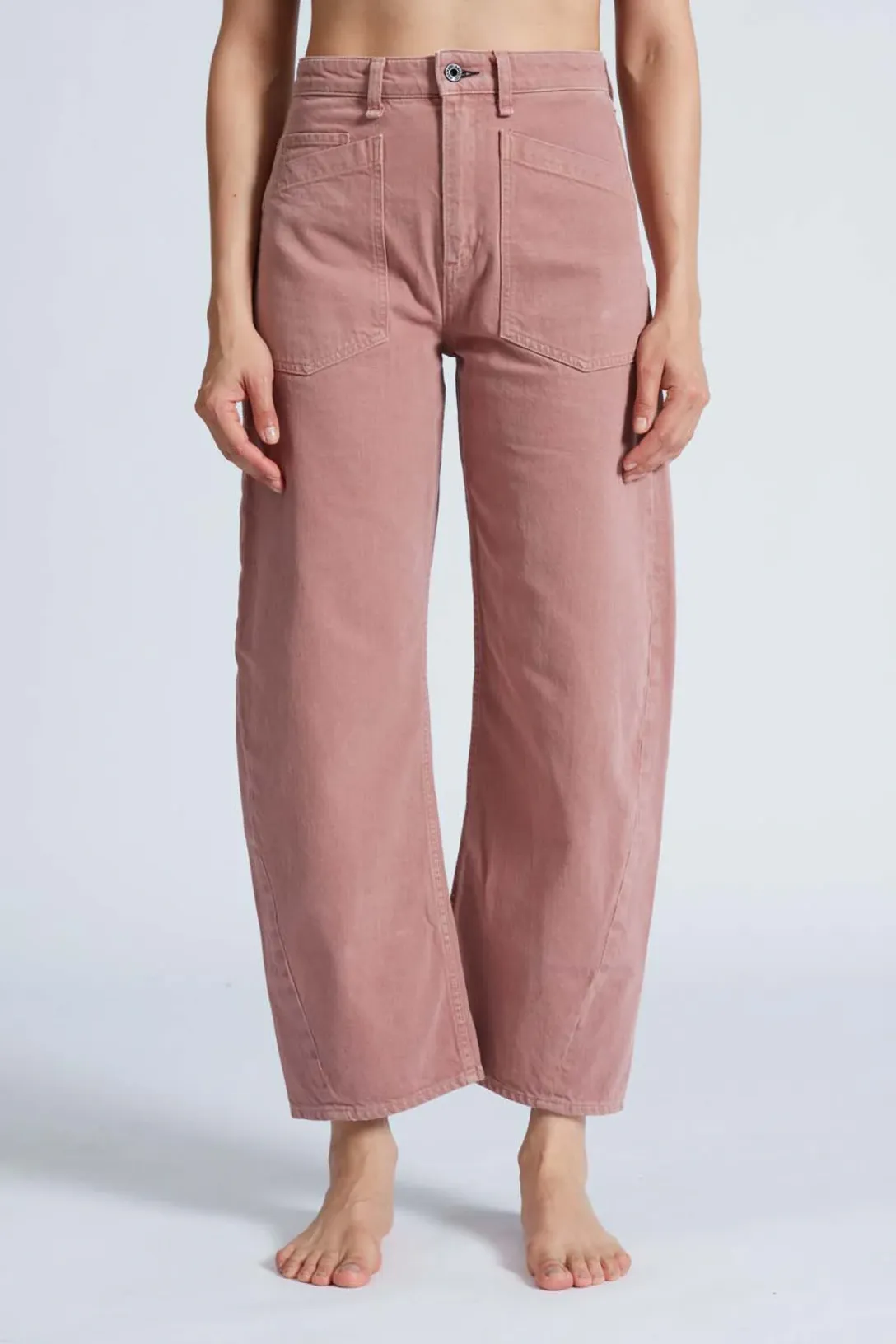 Twisted Barrel Jean | Dusty Rose