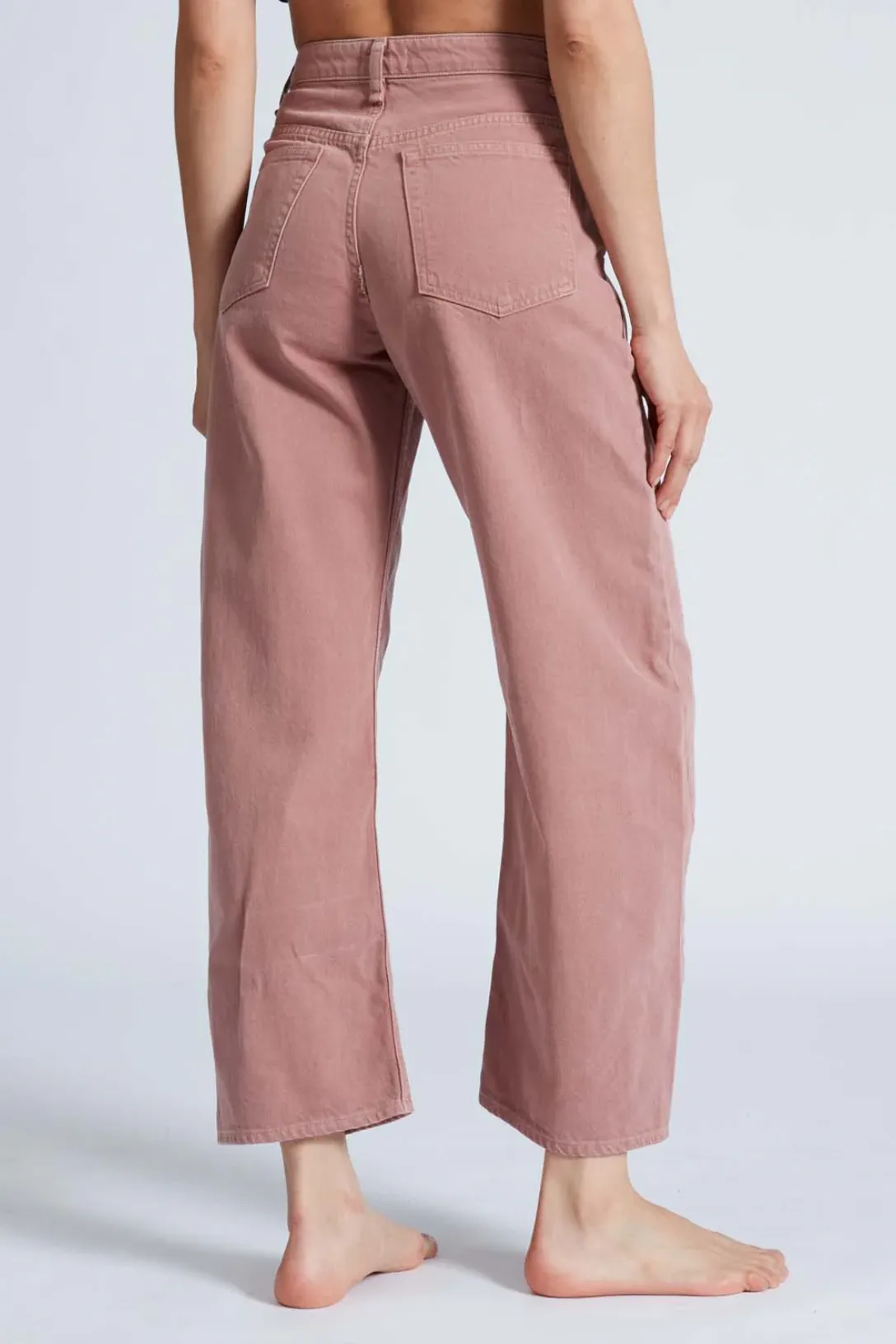 Twisted Barrel Jean | Dusty Rose