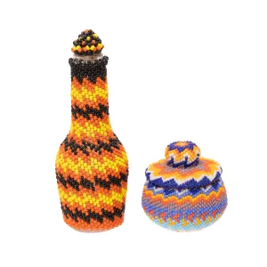 Two Beaded Paiute Bottles