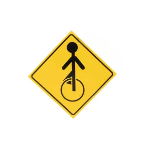 UDC Caution Unicycle Sticker - Small