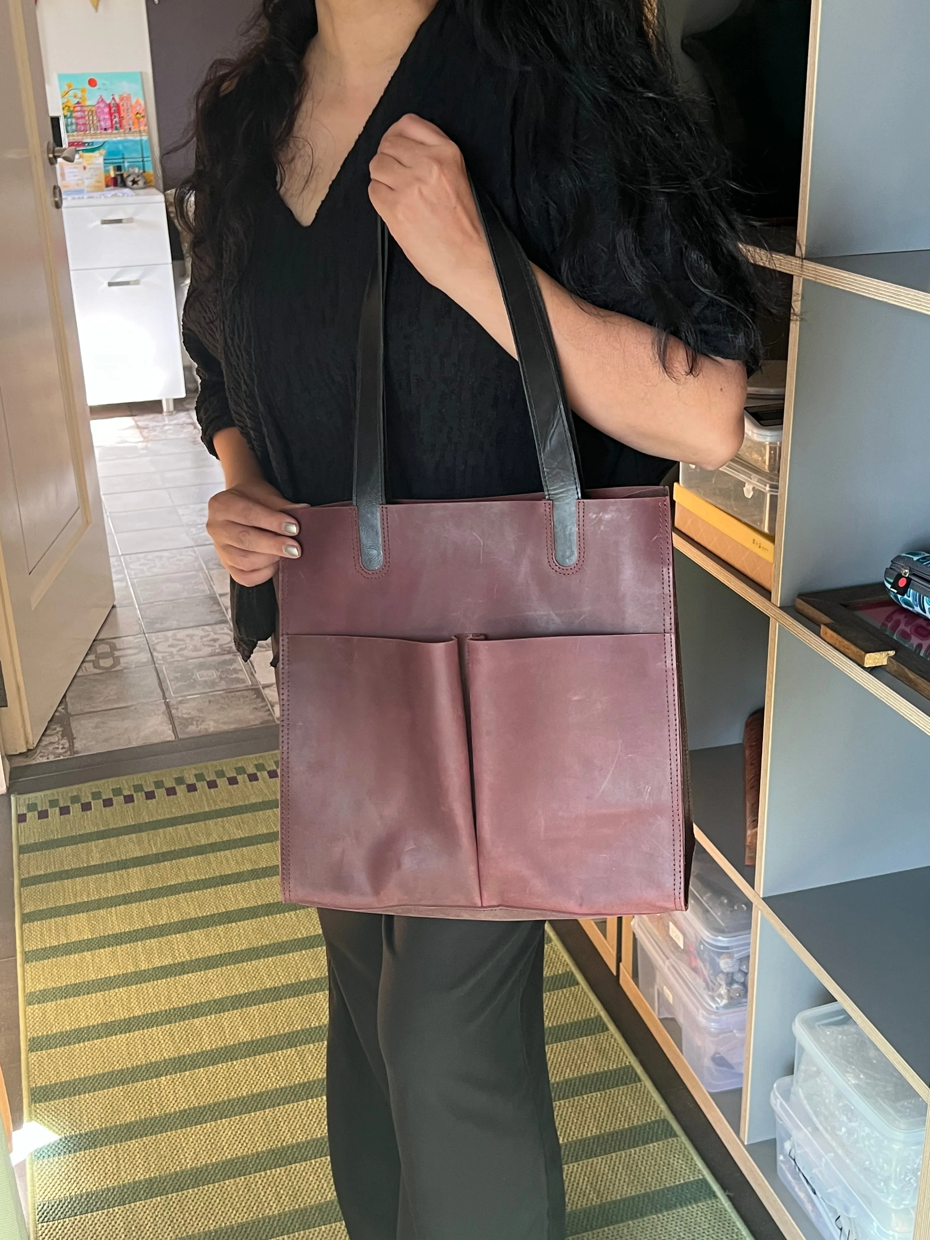 Vintage Tote Leather Bag
