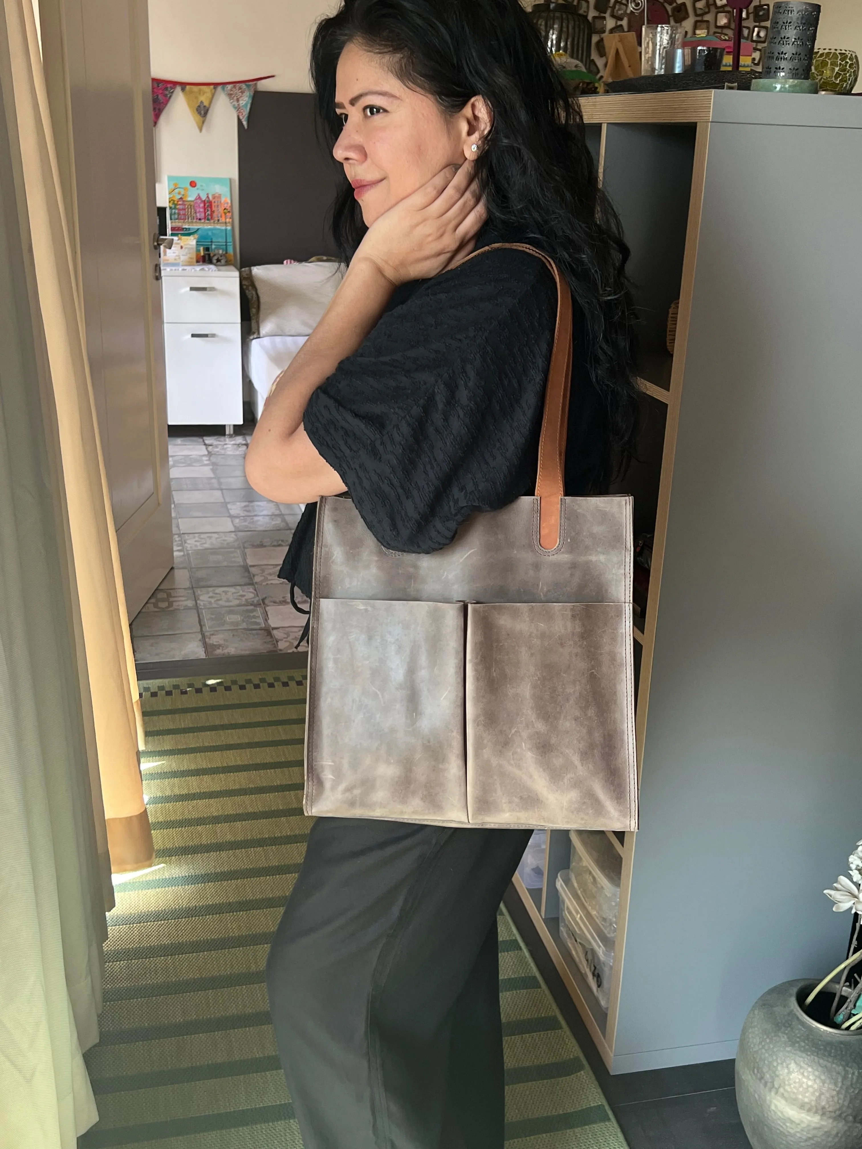 Vintage Tote Leather Bag