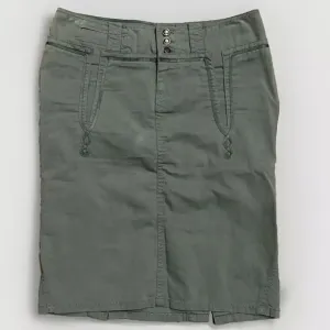 Vintage Women's DIESEL Y2K Military Skirt Khaki Green Size 27 Grunge Boho Rare