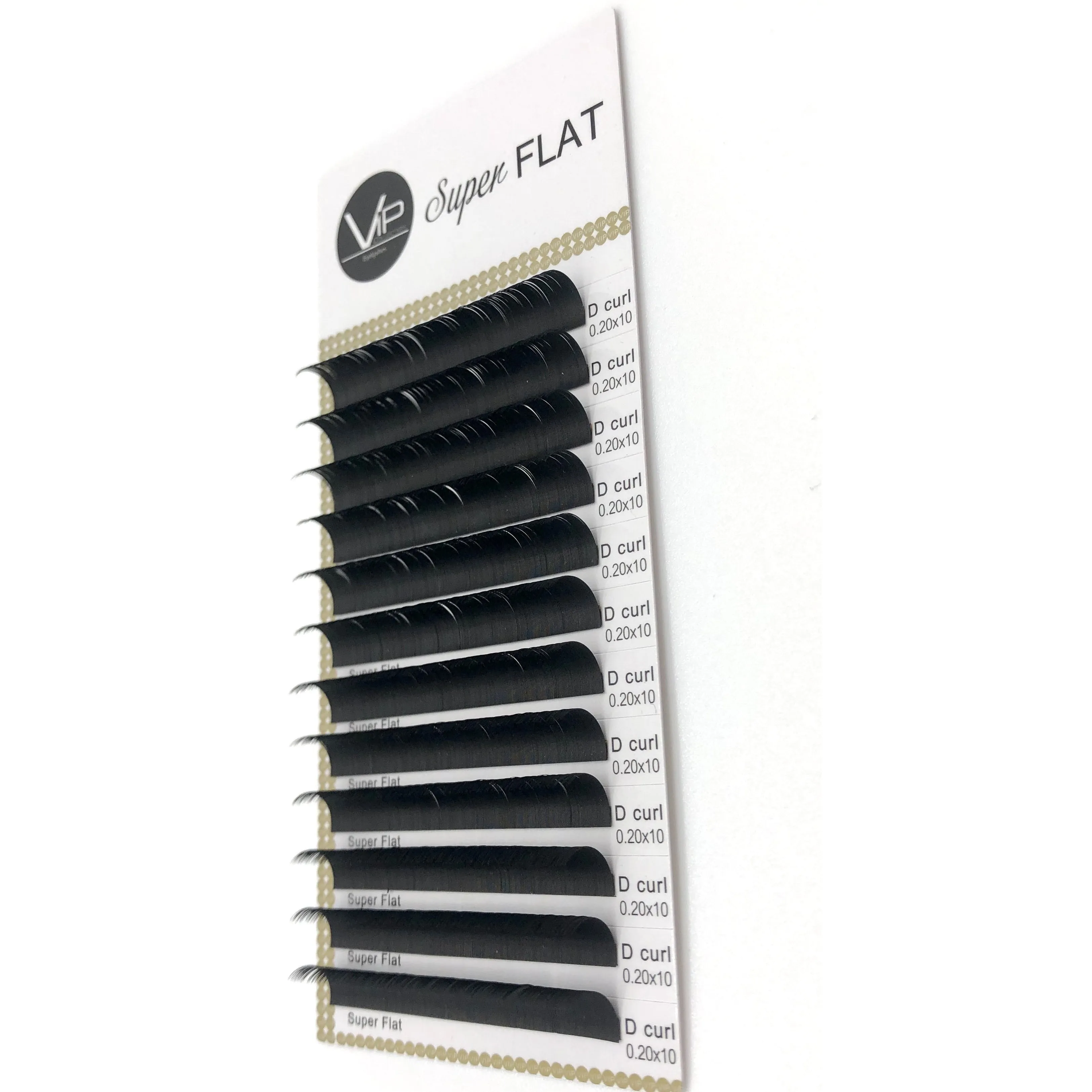 VIP Eyelashes - Super Flat Extensions - 12 lines - 0.20 D