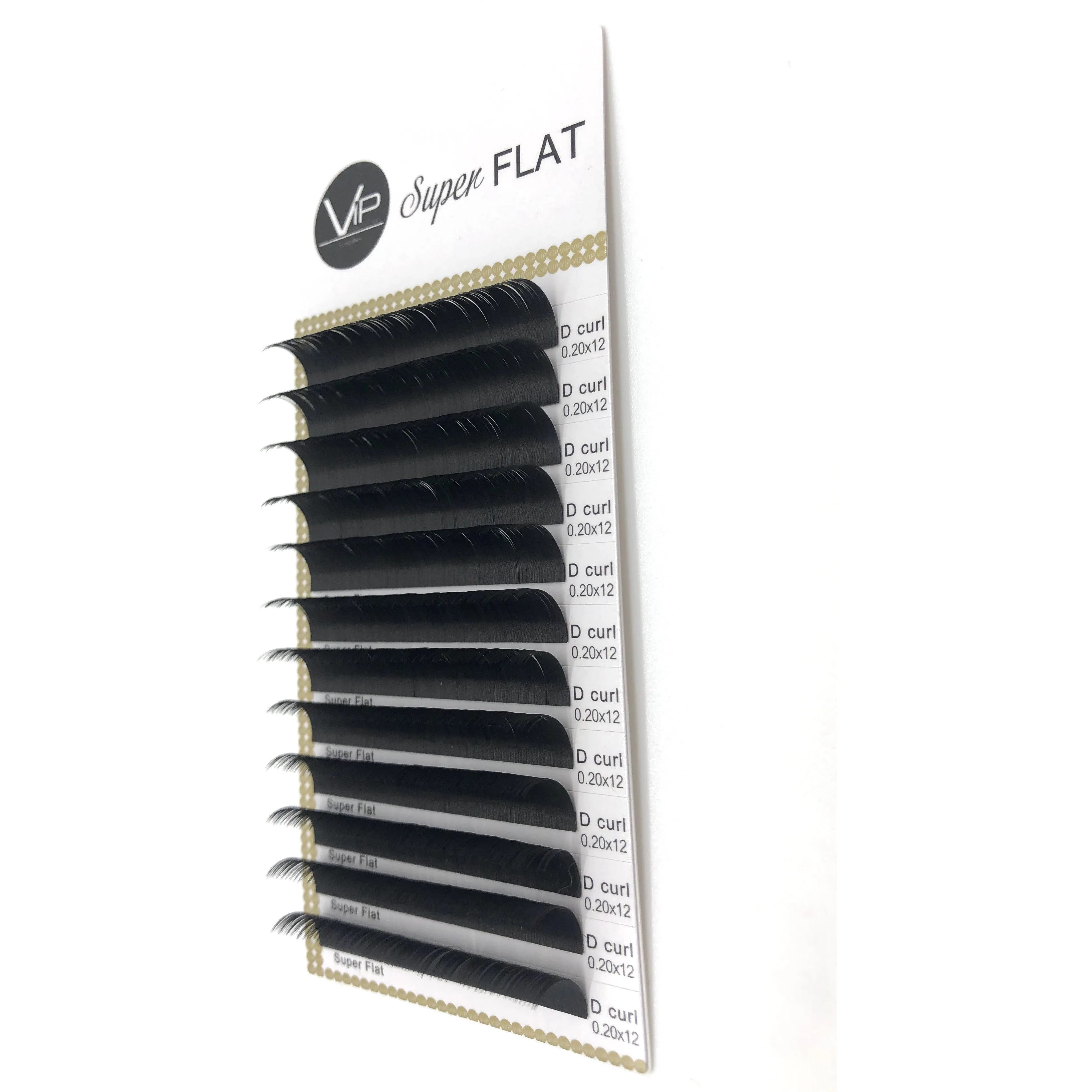 VIP Eyelashes - Super Flat Extensions - 12 lines - 0.20 D
