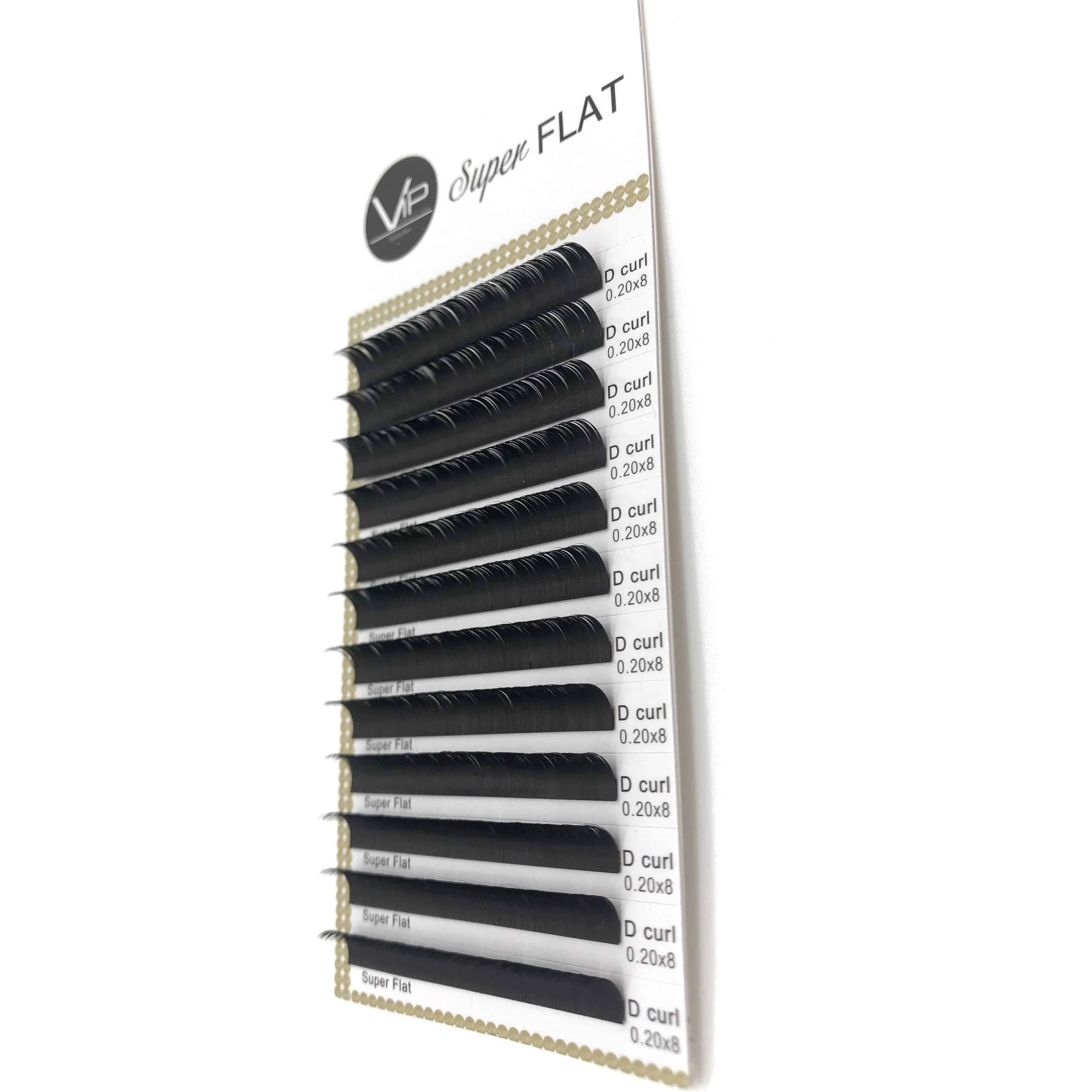 VIP Eyelashes - Super Flat Extensions - 12 lines - 0.20 D