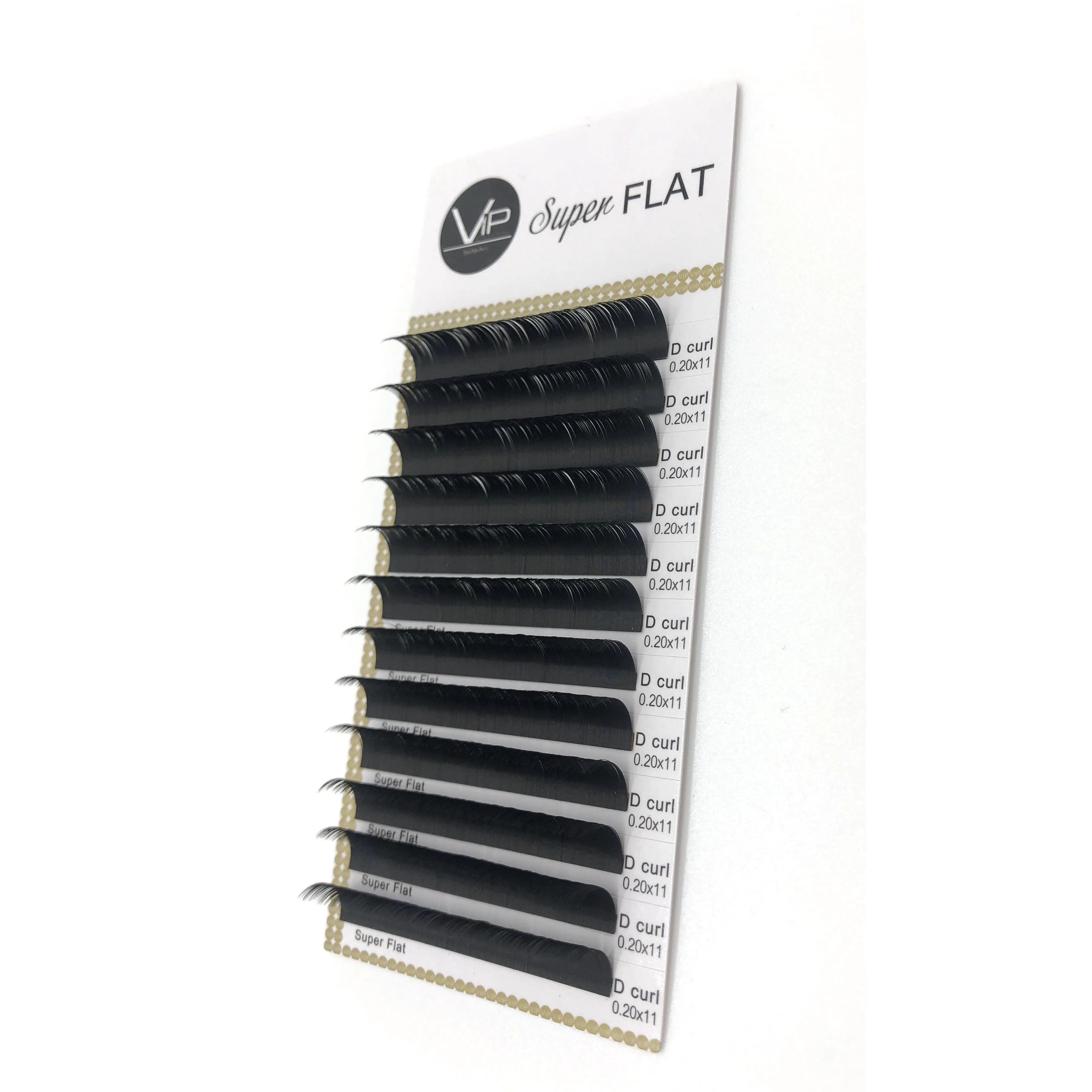 VIP Eyelashes - Super Flat Extensions - 12 lines - 0.20 D