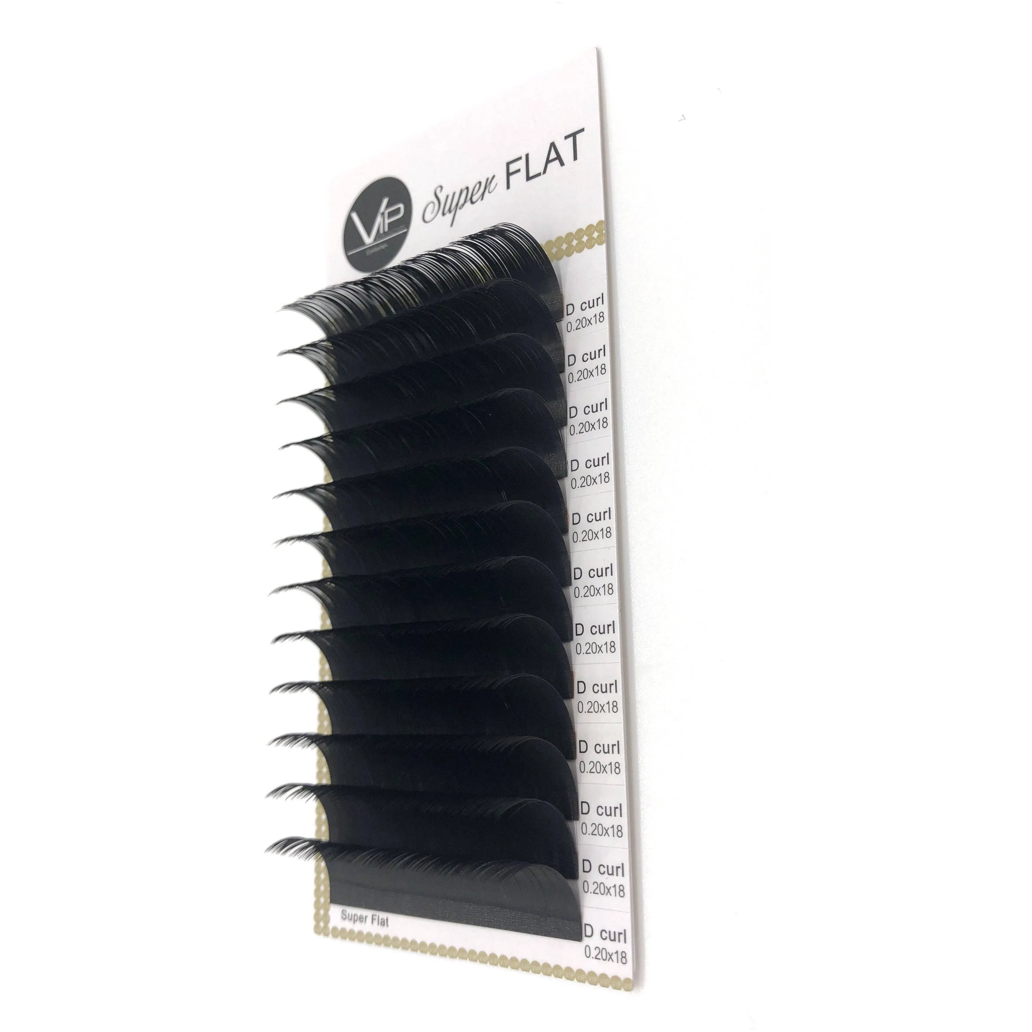 VIP Eyelashes - Super Flat Extensions - 12 lines - 0.20 D