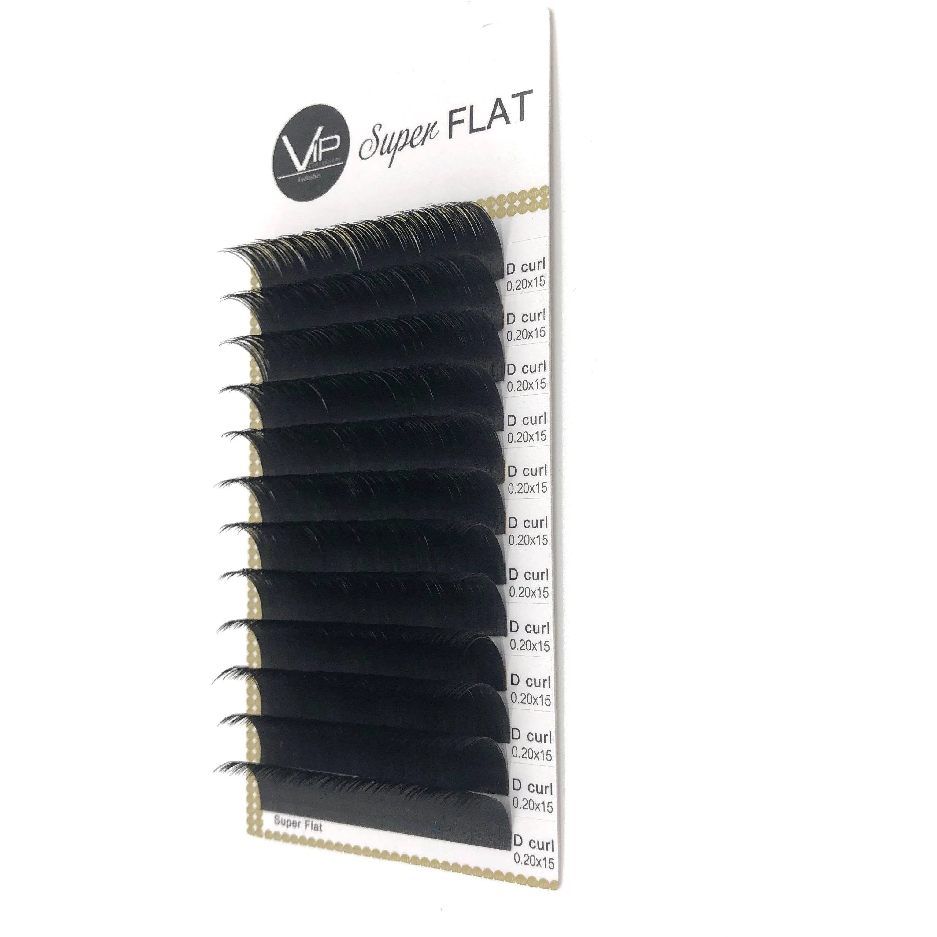 VIP Eyelashes - Super Flat Extensions - 12 lines - 0.20 D