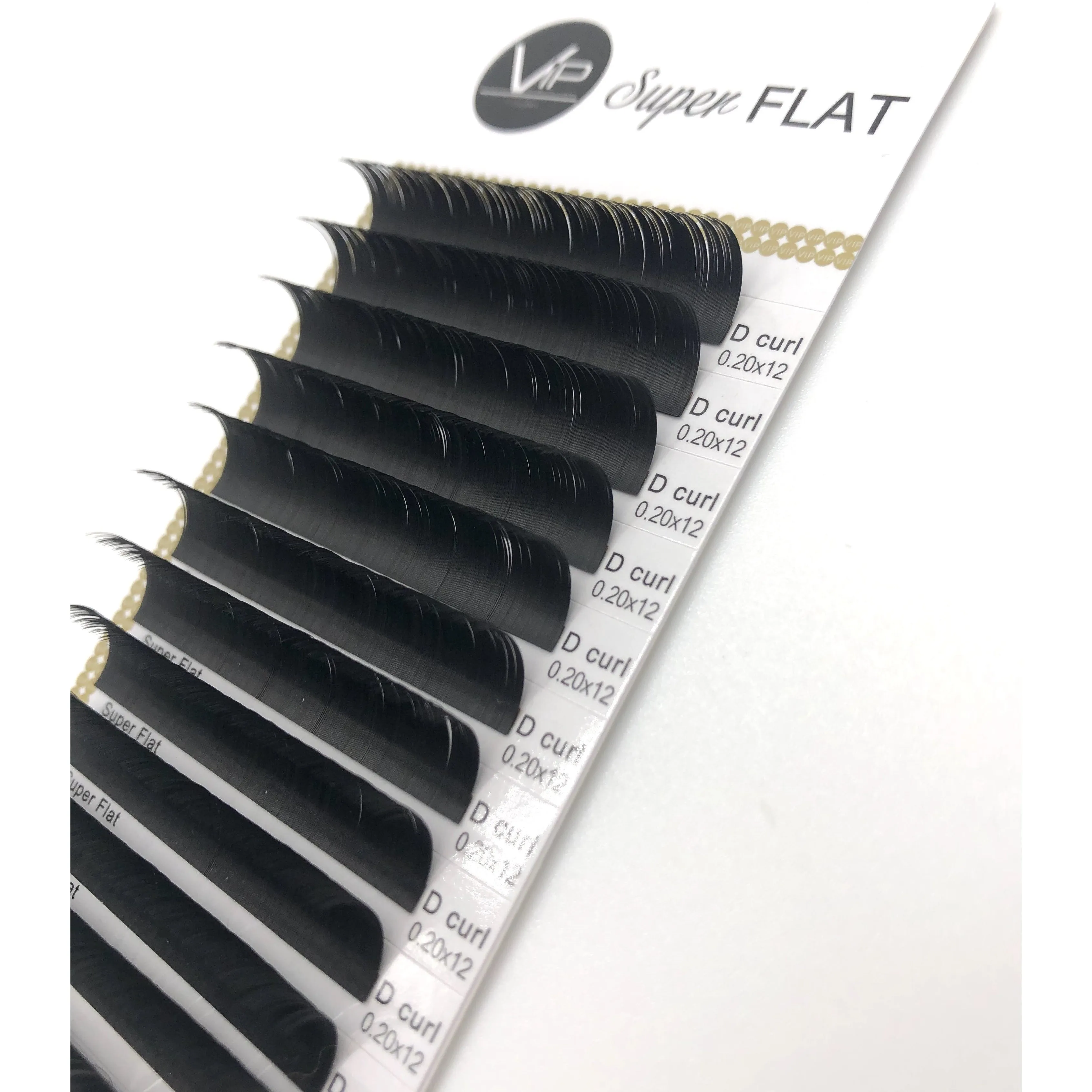 VIP Eyelashes - Super Flat Extensions - 12 lines - 0.20 D
