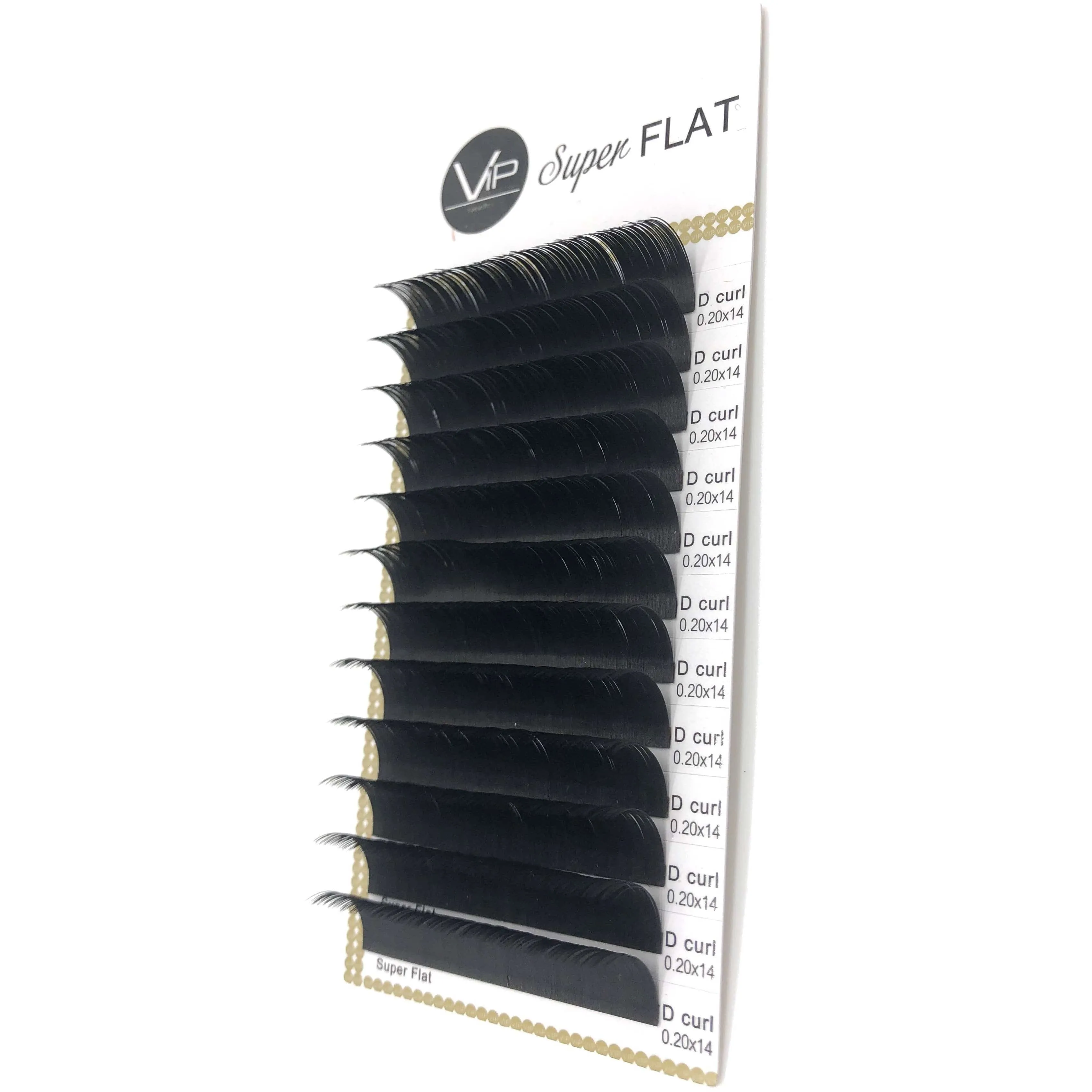 VIP Eyelashes - Super Flat Extensions - 12 lines - 0.20 D
