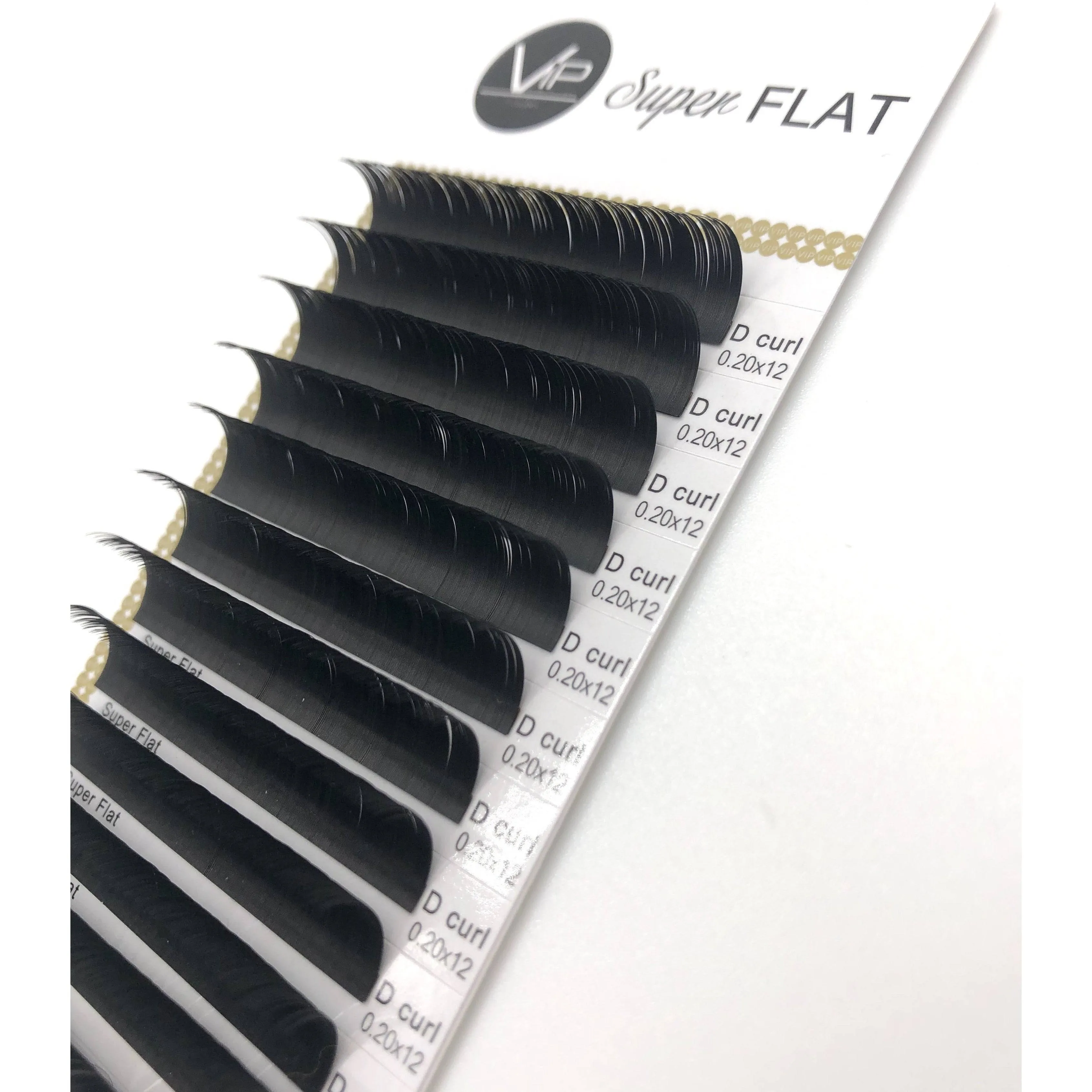 VIP Eyelashes - Super Flat Extensions - 12 lines - 0.20 D