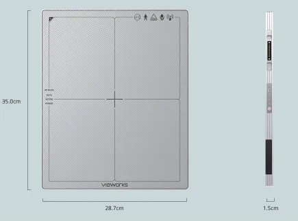 VIVIX –S DR 10x12 Cassette-Size Wireless Gadox Panel –