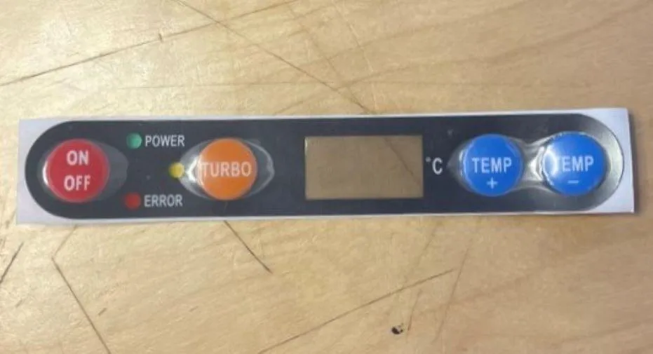 Waeco Control Panel Decal Membrane Decal All CF Vera - No Longer Available