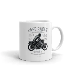 Watchill'n 'Cafe Racer' Ceramic Mug - (Grey/Black)