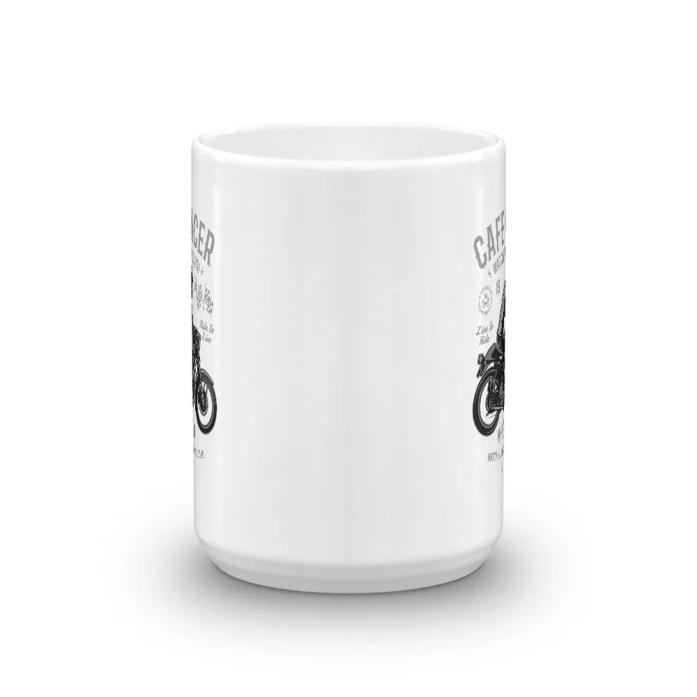 Watchill'n 'Cafe Racer' Ceramic Mug - (Grey/Black)