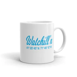Watchill'n 'Local Coordinates' Ceramic Mug - (Cyan)